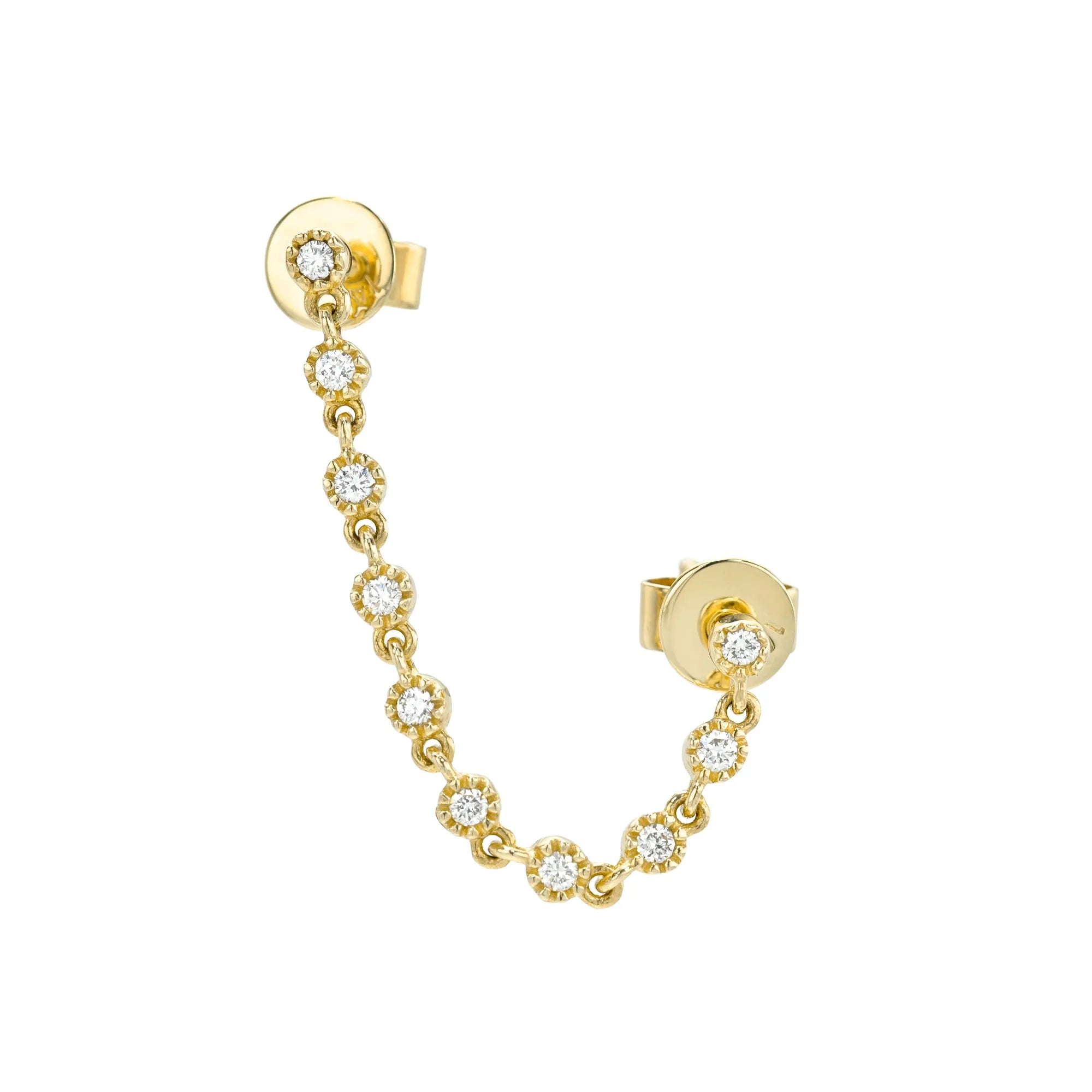 Cupcake Double Chain Studs-Mama Bijoux