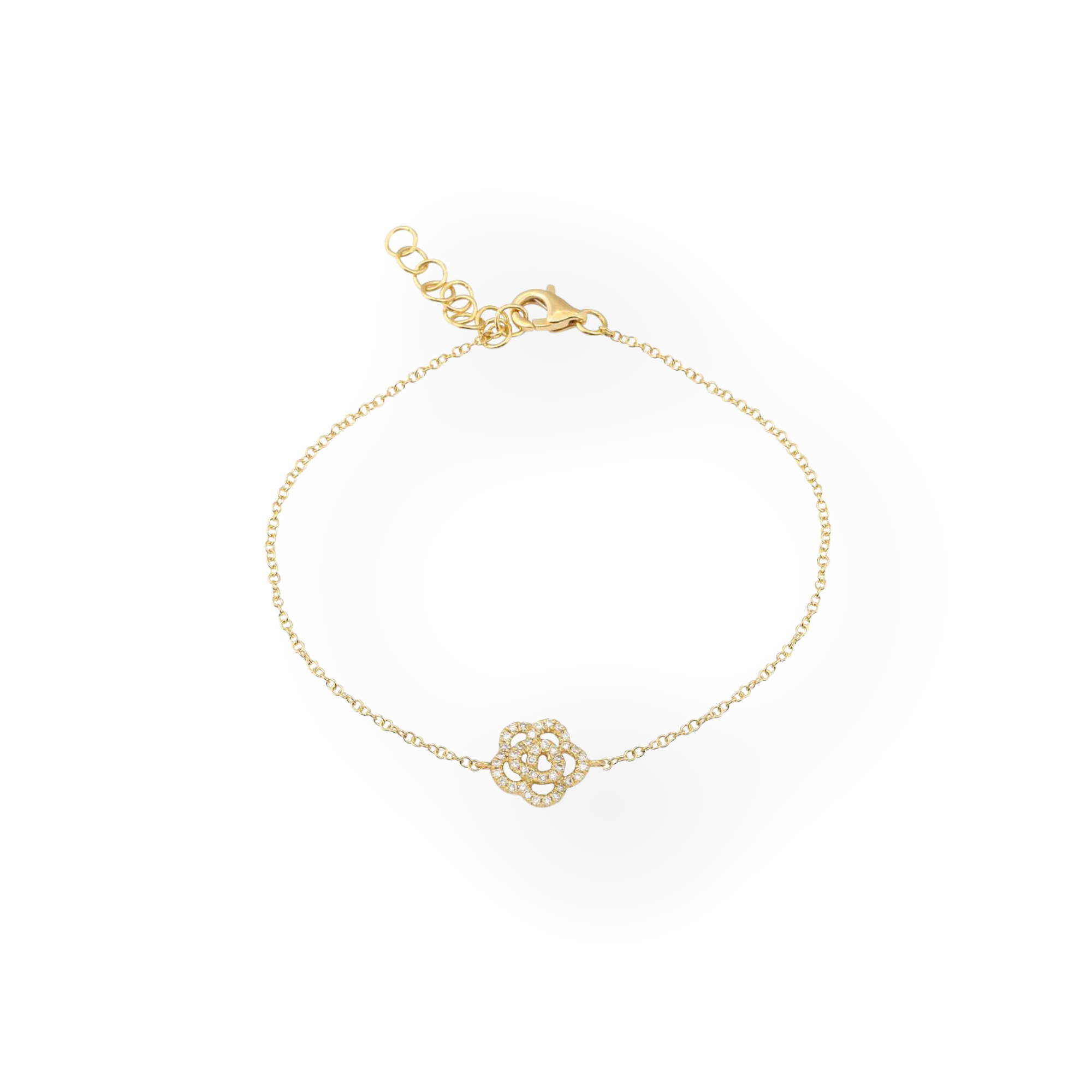 Dainty Rose Bud Diamond Bracelet-Mama Bijoux-[14kgold]-[diamonds]-[heirloom_quality]-MamaBijoux