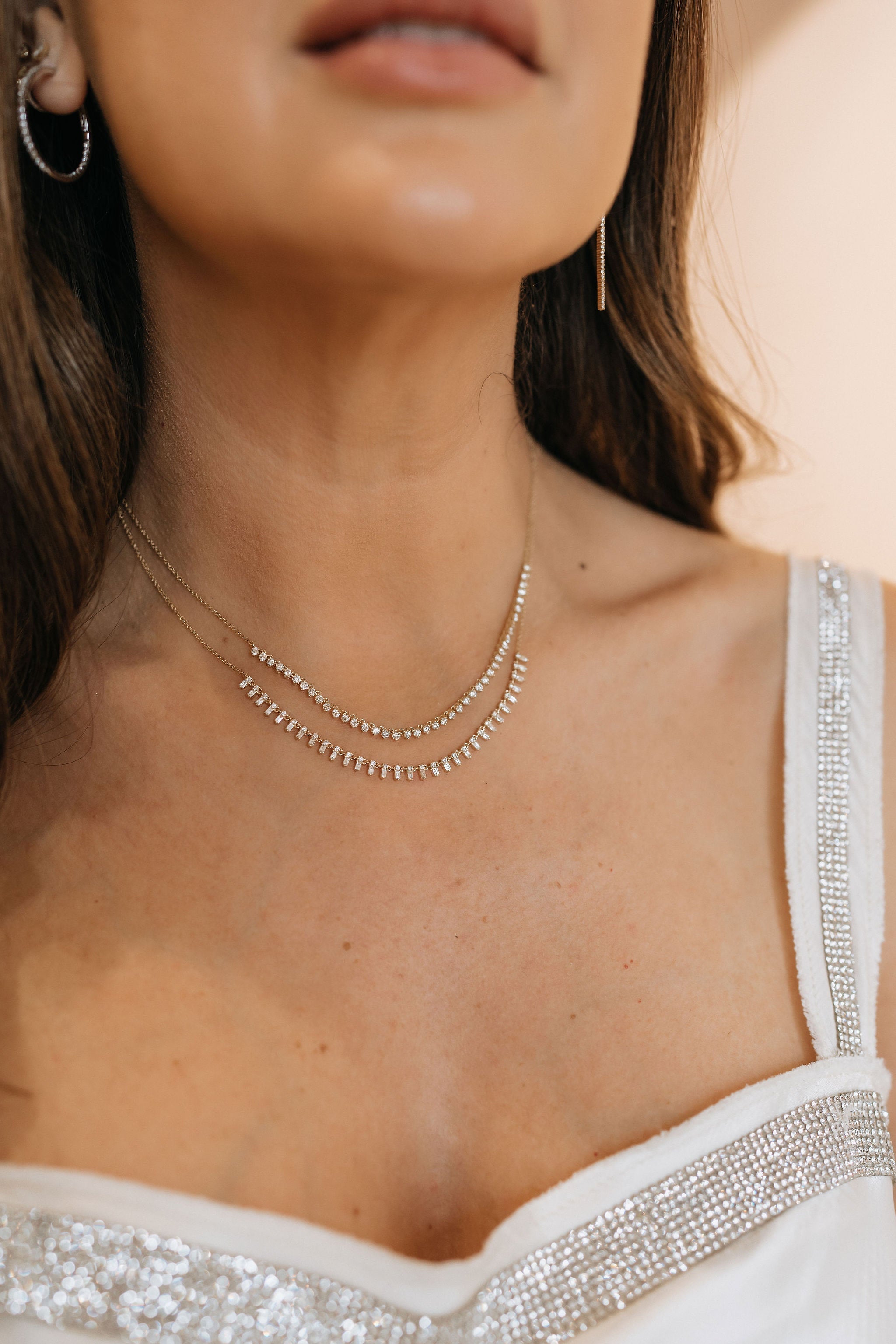 Dazzling Baguettes Diamond Necklace-Necklaces-Mama Bijoux-[14kgold]-[diamonds]-[heirloom_quality]-MamaBijoux