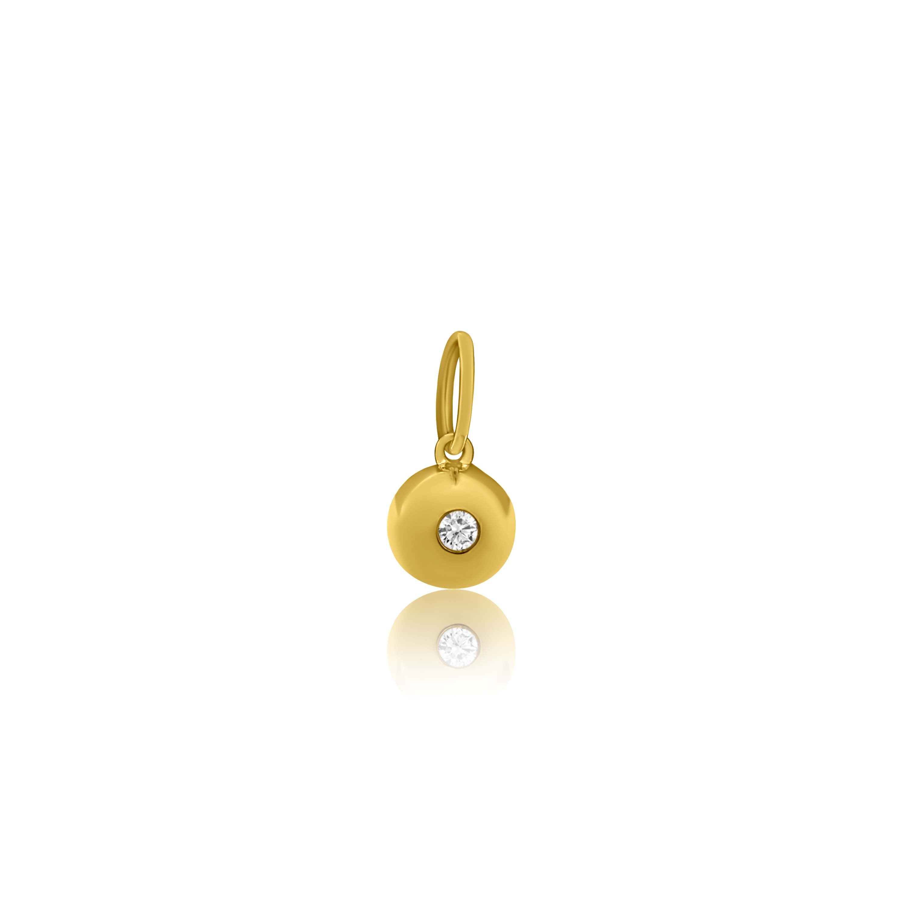 Diamond Ball Charm-Charms & Pendants-Mama Bijoux-[14kgold]-[diamonds]-[heirloom_quality]-MamaBijoux