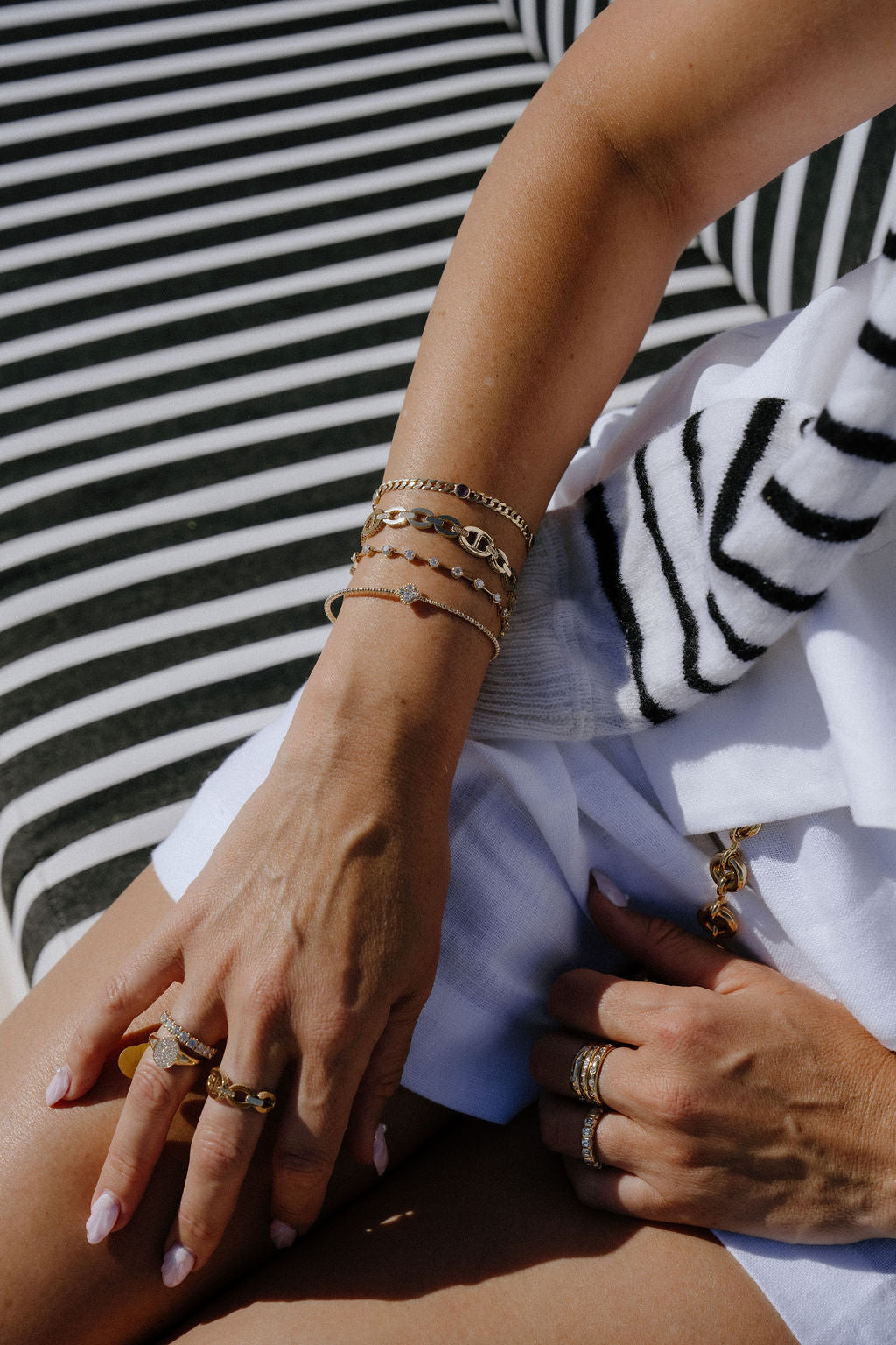 Diamond Four Leaf Clover Flexible Bangle-Bracelets-Mama Bijoux-[14kgold]-[diamonds]-[heirloom_quality]-MamaBijoux