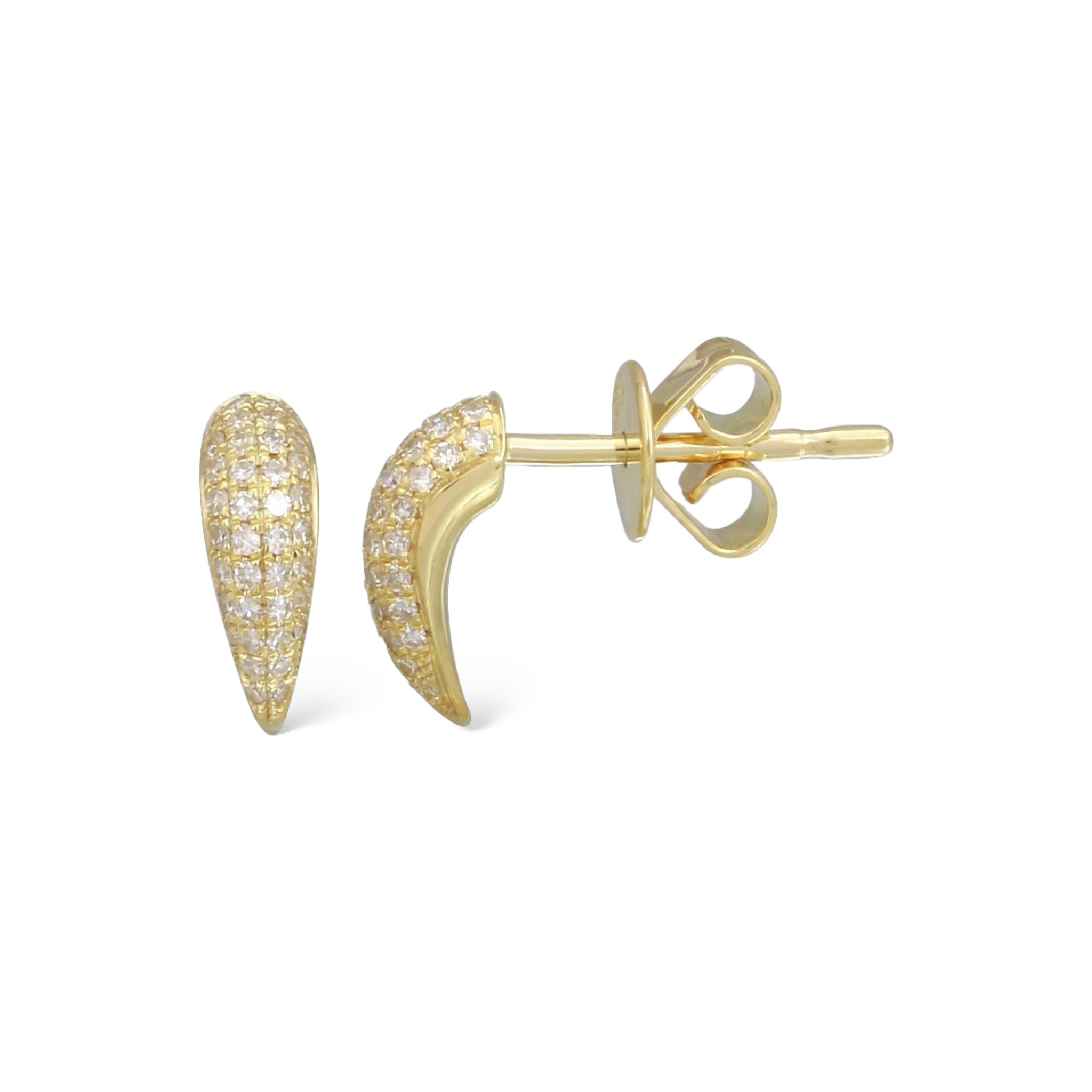 Diamond Pavé Claw Studs-Earrings-Mama Bijoux-[14kgold]-[diamonds]-[heirloom_quality]-MamaBijoux