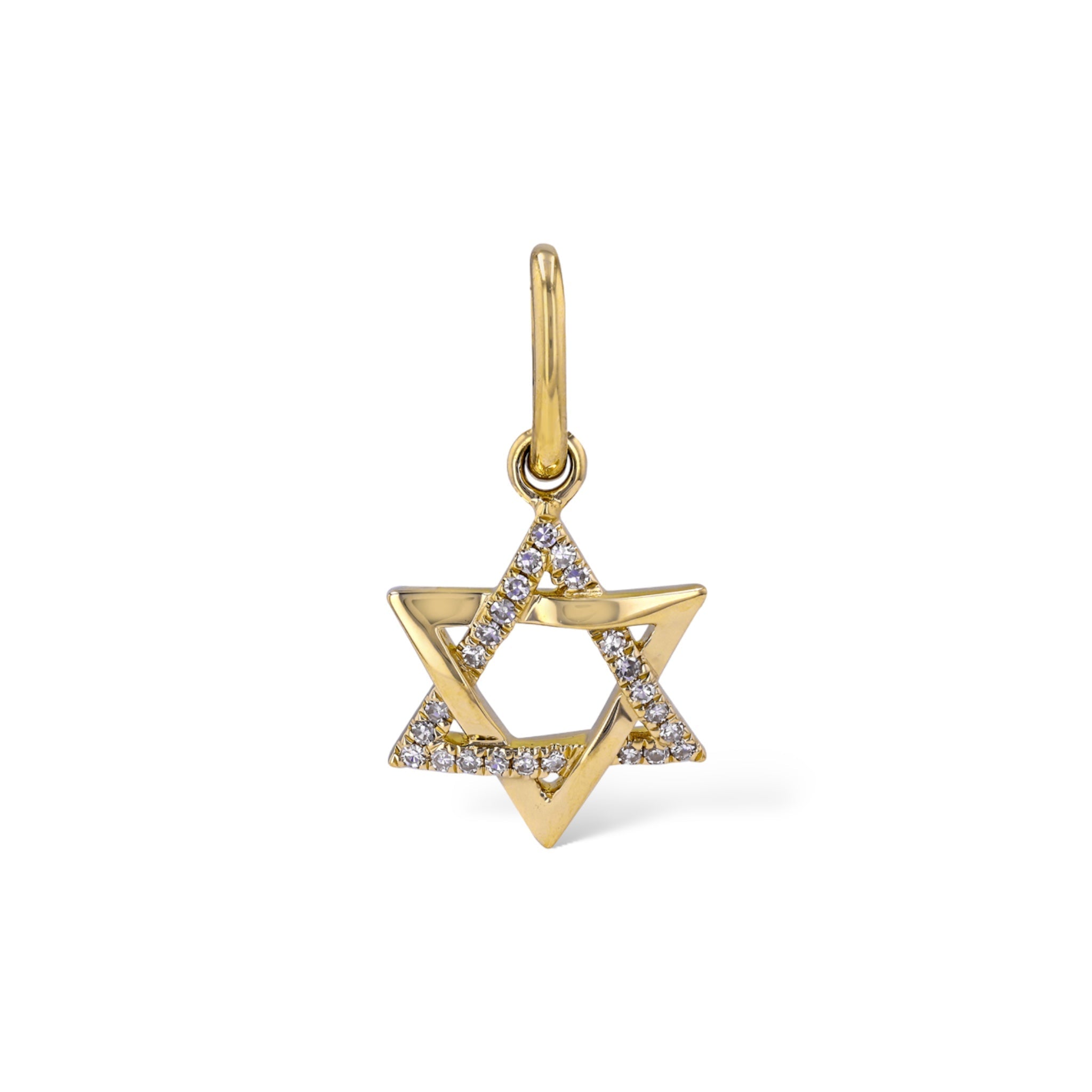 Diamond Pavé Star of David Charm-Charms & Pendants-Mama Bijoux-[14kgold]-[diamonds]-[heirloom_quality]-MamaBijoux