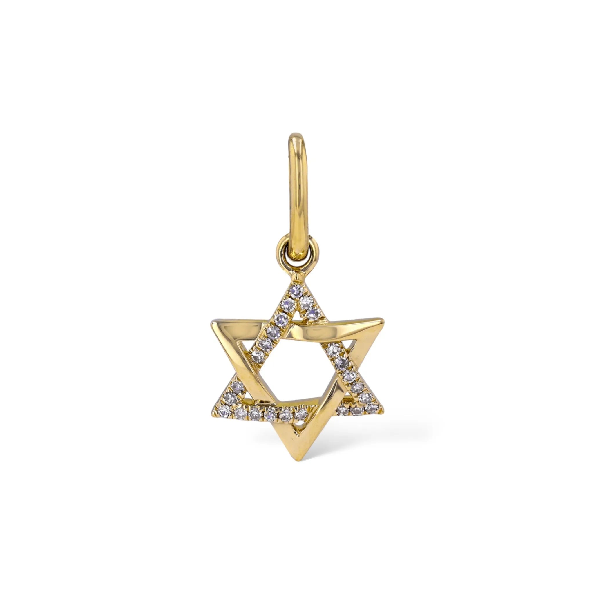 Diamond Pavé Star of David Charm-Charms & Pendants-Mama Bijoux-[14kgold]-[diamonds]-[heirloom_quality]-MamaBijoux