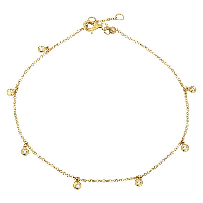 Diamond Shaker Anklet-Anklets-Mama Bijoux-[14kgold]-[diamonds]-[heirloom_quality]-MamaBijoux