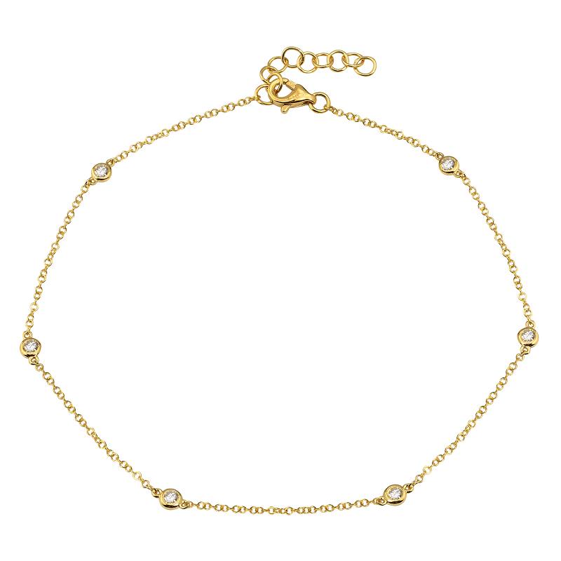 Diamonds by The Yard Anklet-Anklets-Mama Bijoux-[14kgold]-[diamonds]-[heirloom_quality]-MamaBijoux