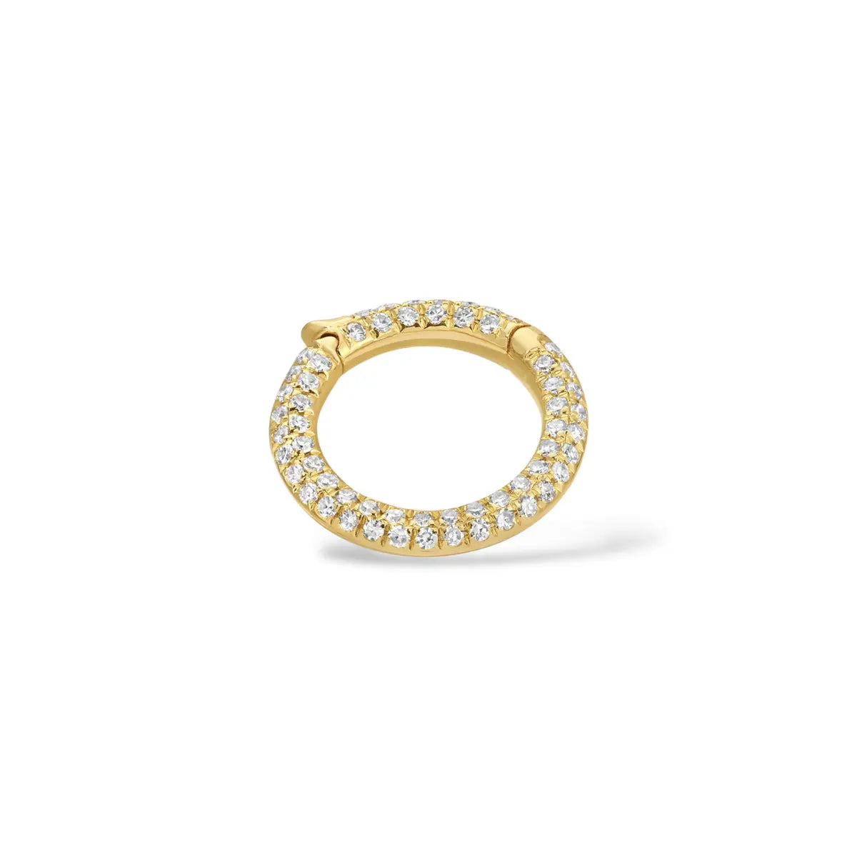 Domed Pavé Round Enhancer Mama Bijoux Fine Jewelry 14k yellow gold natural diamonds