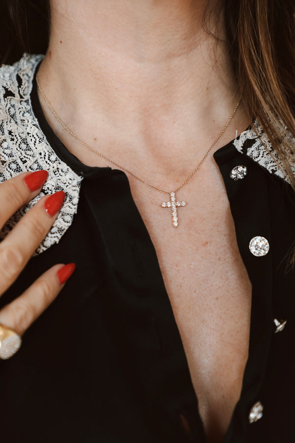 The Perfect Diamond Cross Necklace