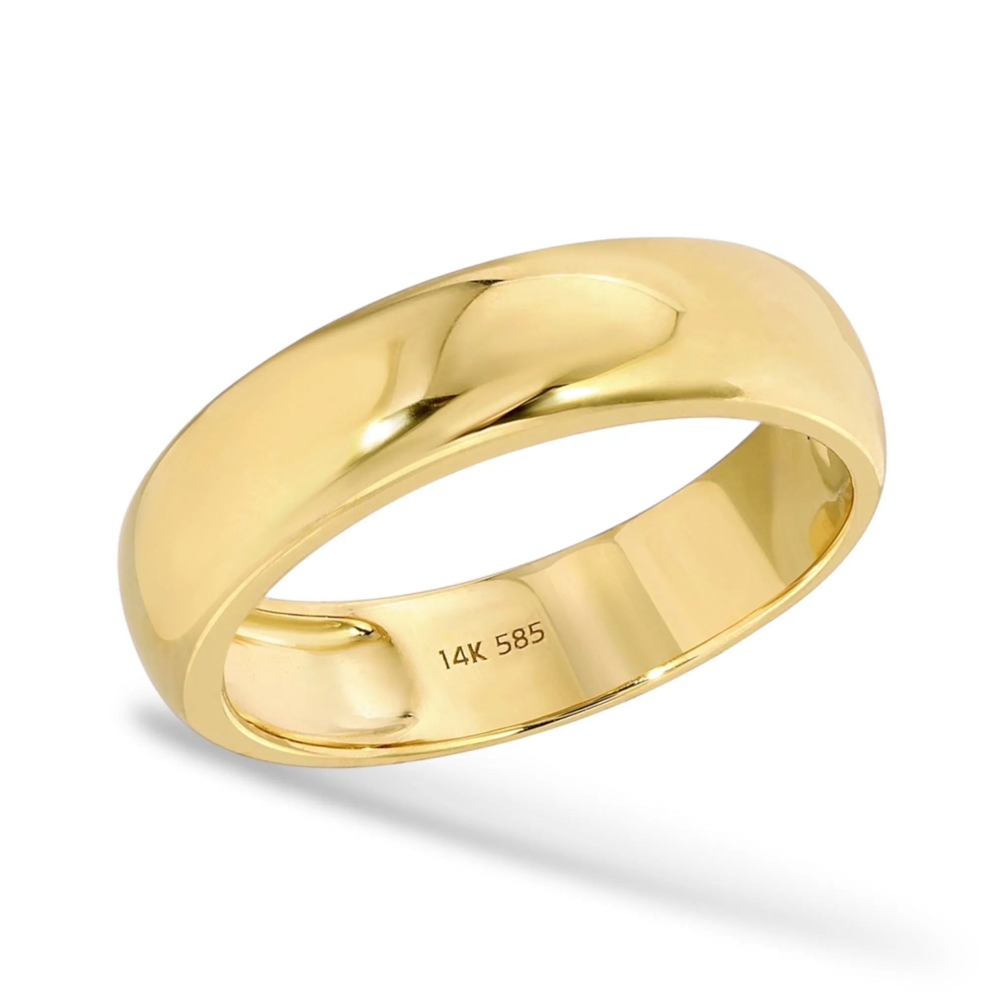 Everyday Solid Gold Cigar Band-Rings-Mama Bijoux