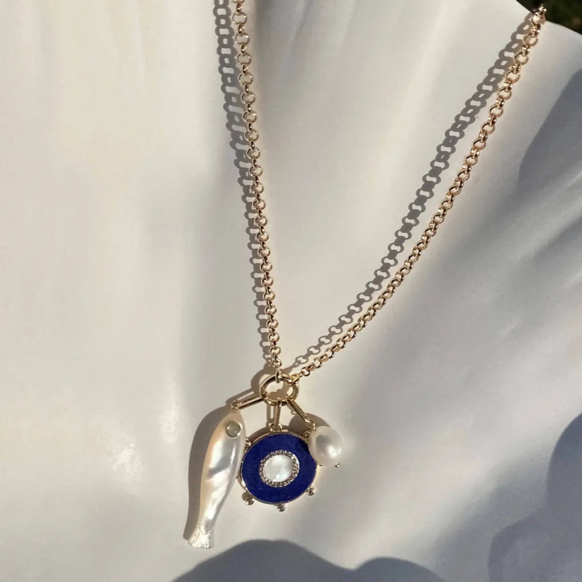 Fortuna Mother Of Pearl Charm Mama Bijoux Fine Jewelry 