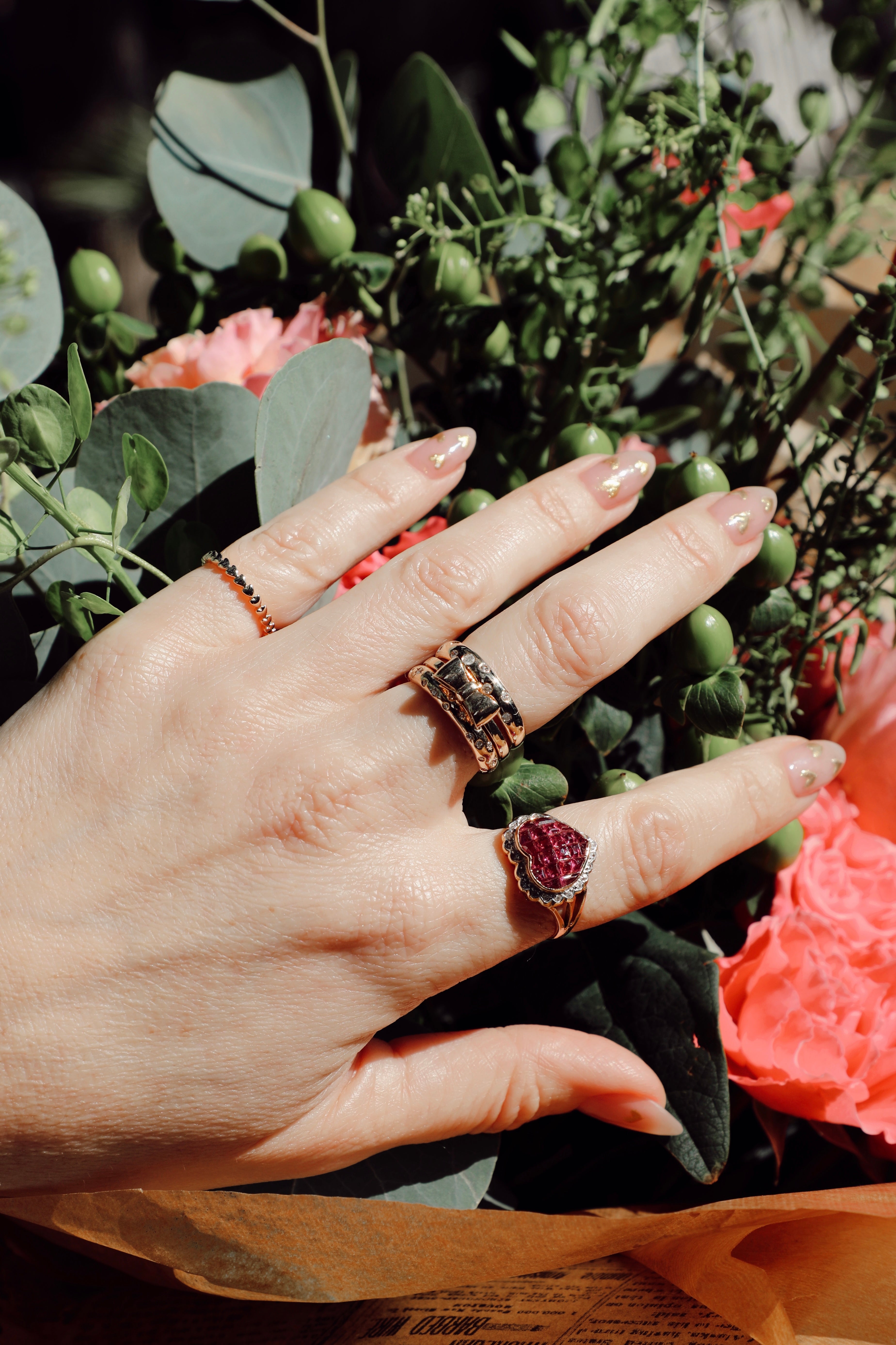 Gold Bow Ring-Rings-Mama Bijoux-[14kgold]-[diamonds]-[heirloom_quality]-MamaBijoux