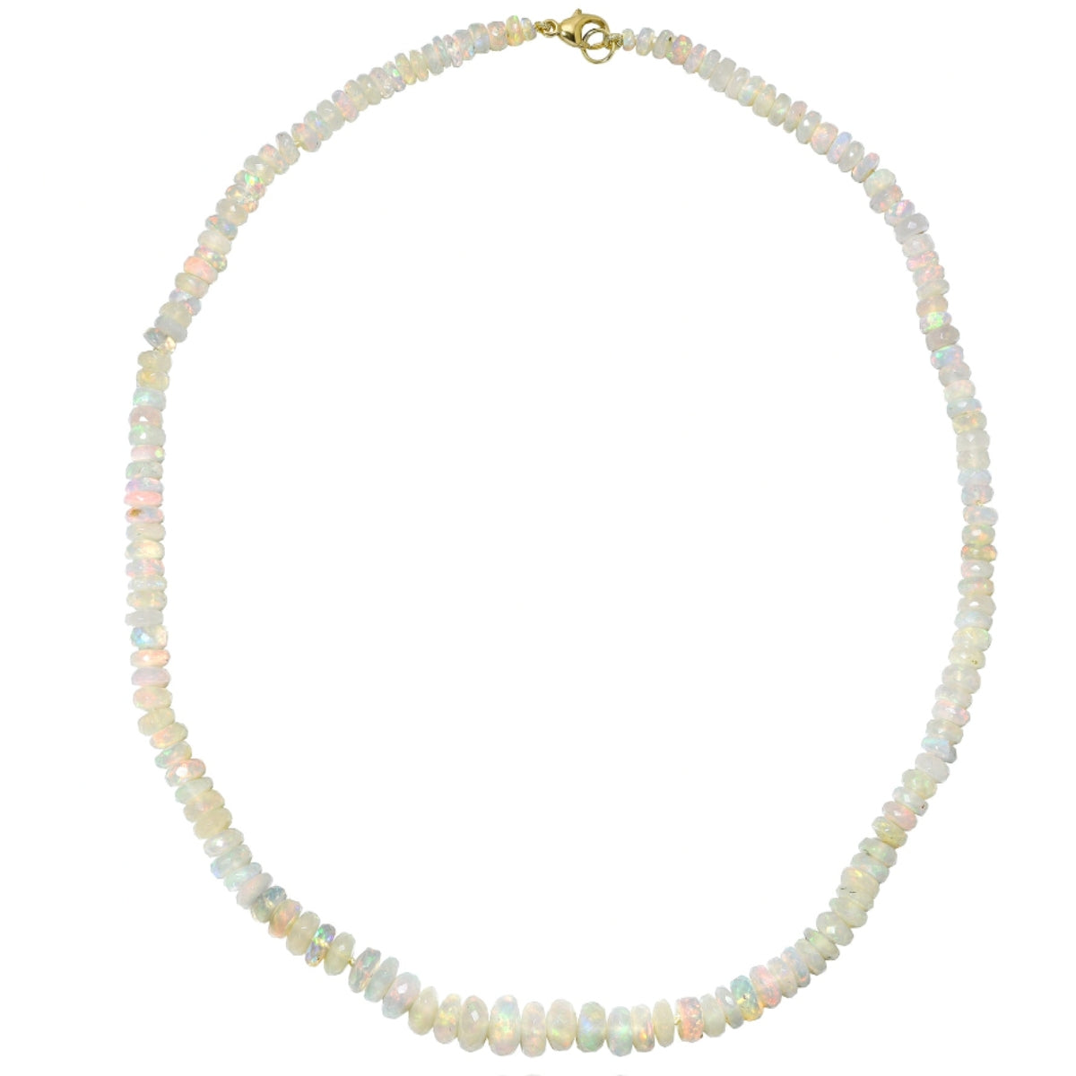 Opal necklace with 14k yellow gold 