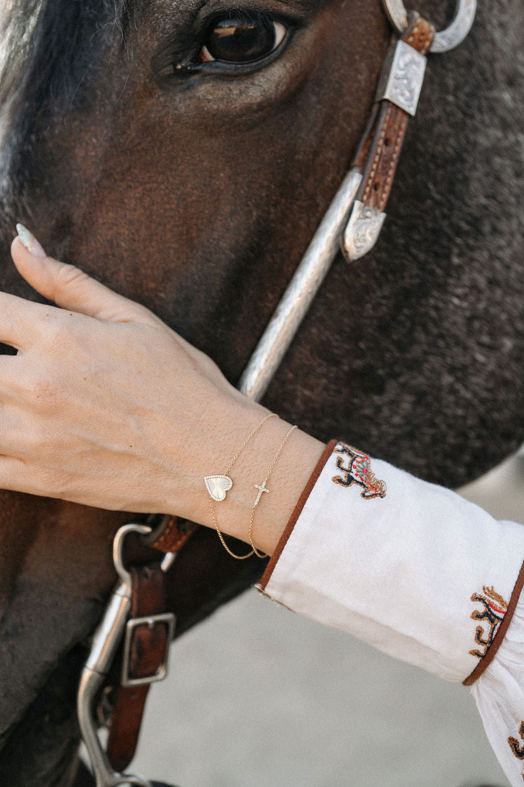 Heart Exploding Diamond & Gold Bracelet-Bracelets-Mama Bijoux-[14kgold]-[diamonds]-[heirloom_quality]-MamaBijoux