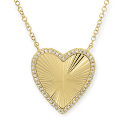 Heart Exploding Diamond & Gold Necklace