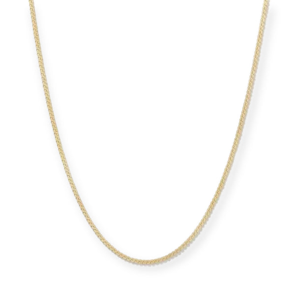 Dainty Braided Flat Gold Chain Necklace