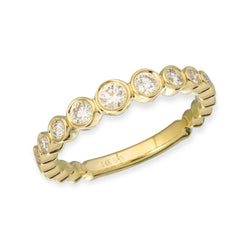 14k Gold Bezel Set Diamond Ring Mama Bijoux 
