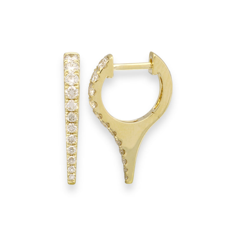 Mini Bijoux Dagger Diamond Huggie Earrings