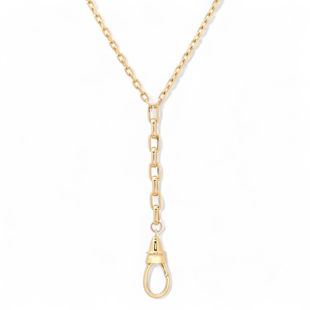 Key Fob Clasp Lariat Chain Necklace