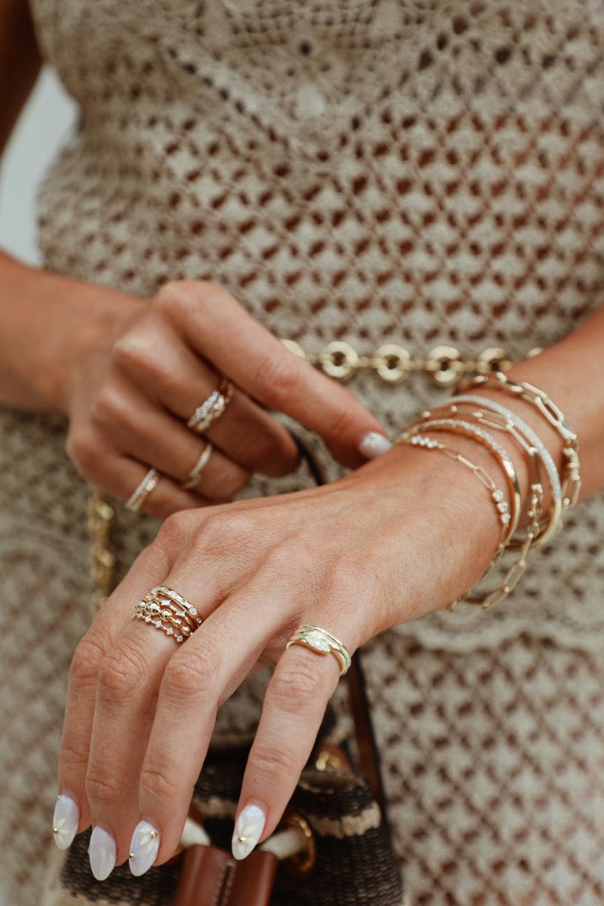 Diamond Wraparound Snake Pinky Ring-Rings-Mama Bijoux-[14kgold]-[diamonds]-[heirloom_quality]-MamaBijoux