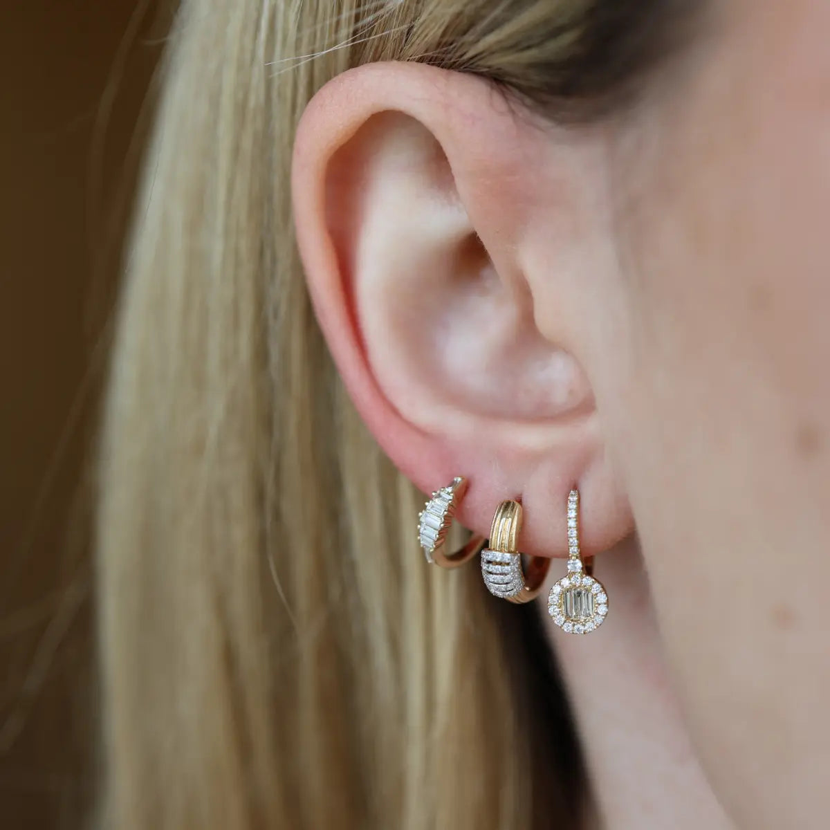 Mama Bijoux Fine Jewelry 14k yellow gold natural white diamonds