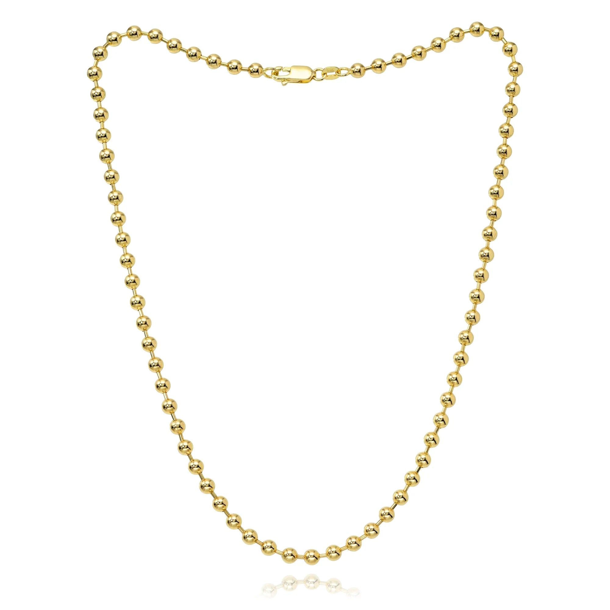 Jumbo 14k Gold Ball Chain-Necklaces-Mama Bijoux