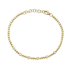 Bezels & Gold Diamond Bracelet