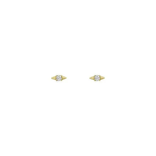 Itty Bitty Spike Diamond Studs-Earrings-Mama Bijoux-[14kgold]-[diamonds]-[heirloom_quality]-MamaBijoux