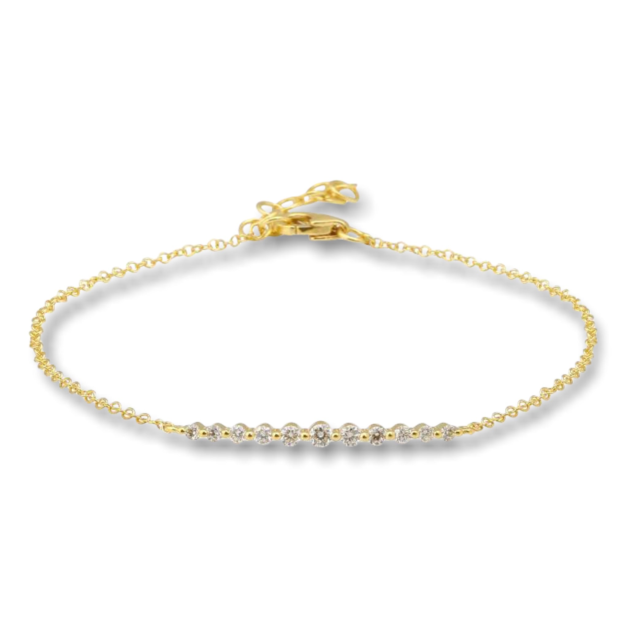 La Princesse Diamond Bar Bracelet-Bracelets-Mama Bijoux-[14kgold]-[diamonds]-[heirloom_quality]-MamaBijoux