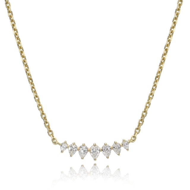 La Princesse Grande - Pear Shaped Diamond Necklace-Necklaces-Mama Bijoux-[14kgold]-[diamonds]-[heirloom_quality]-MamaBijoux