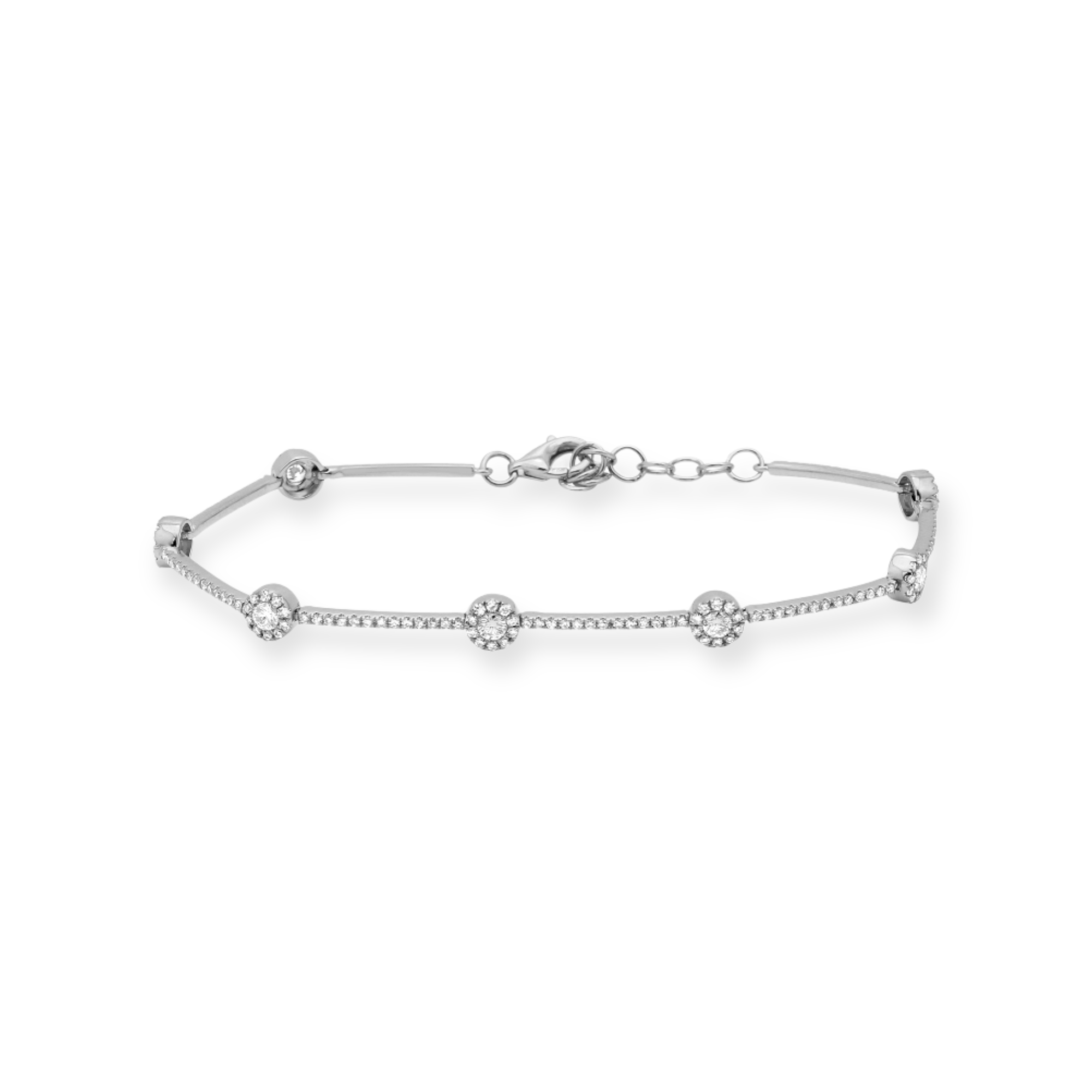 Le Circle of Love Halo Diamond Tennis Bracelet-Bracelets-Mama Bijoux-[14kgold]-[diamonds]-[heirloom_quality]-MamaBijoux