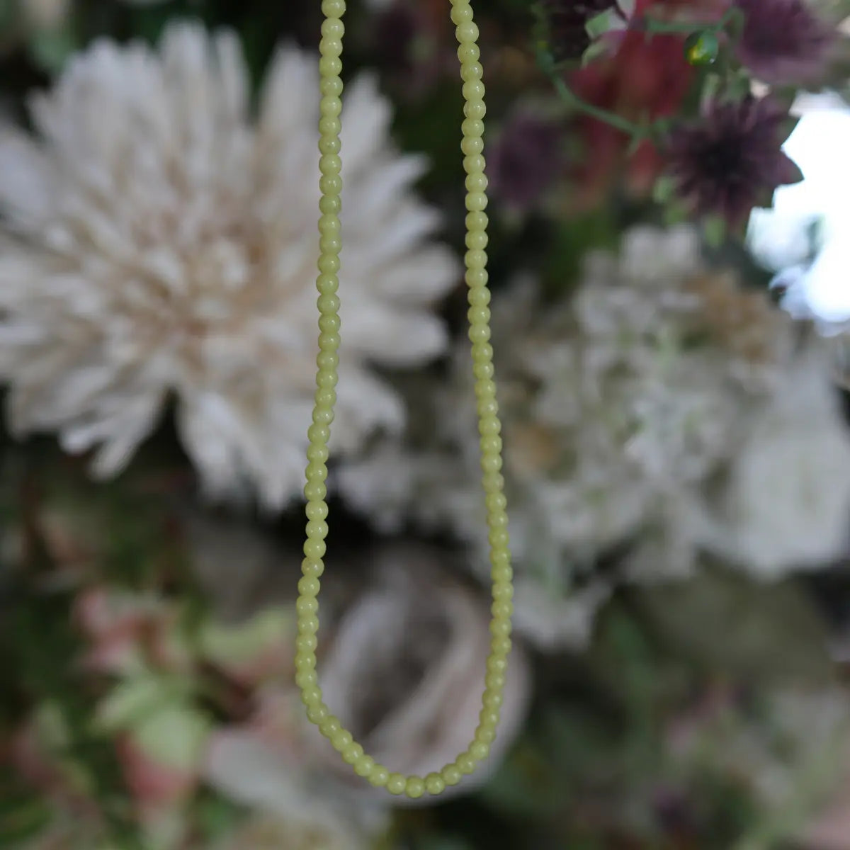 Lemon Citrus Jade Beaded Necklace Mama Bijoux Fine Jewelry 