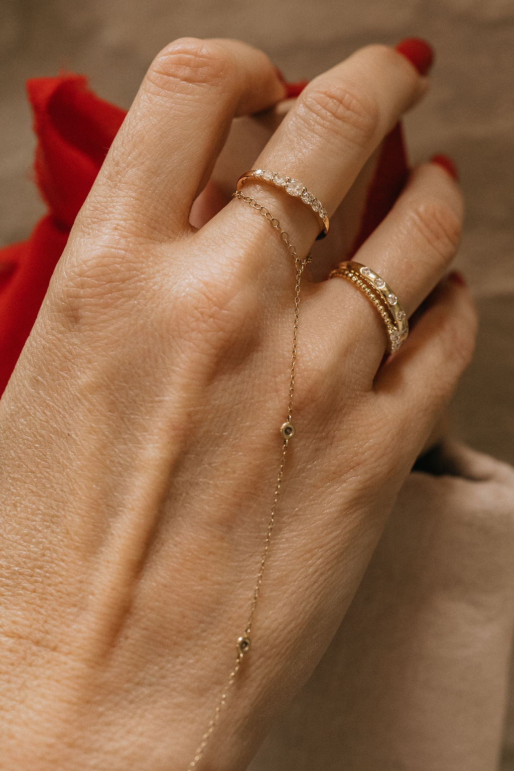 Lucky 7 Diamond Gypsy Stacking Ring-Rings-Mama Bijoux-[14kgold]-[diamonds]-[heirloom_quality]-MamaBijoux