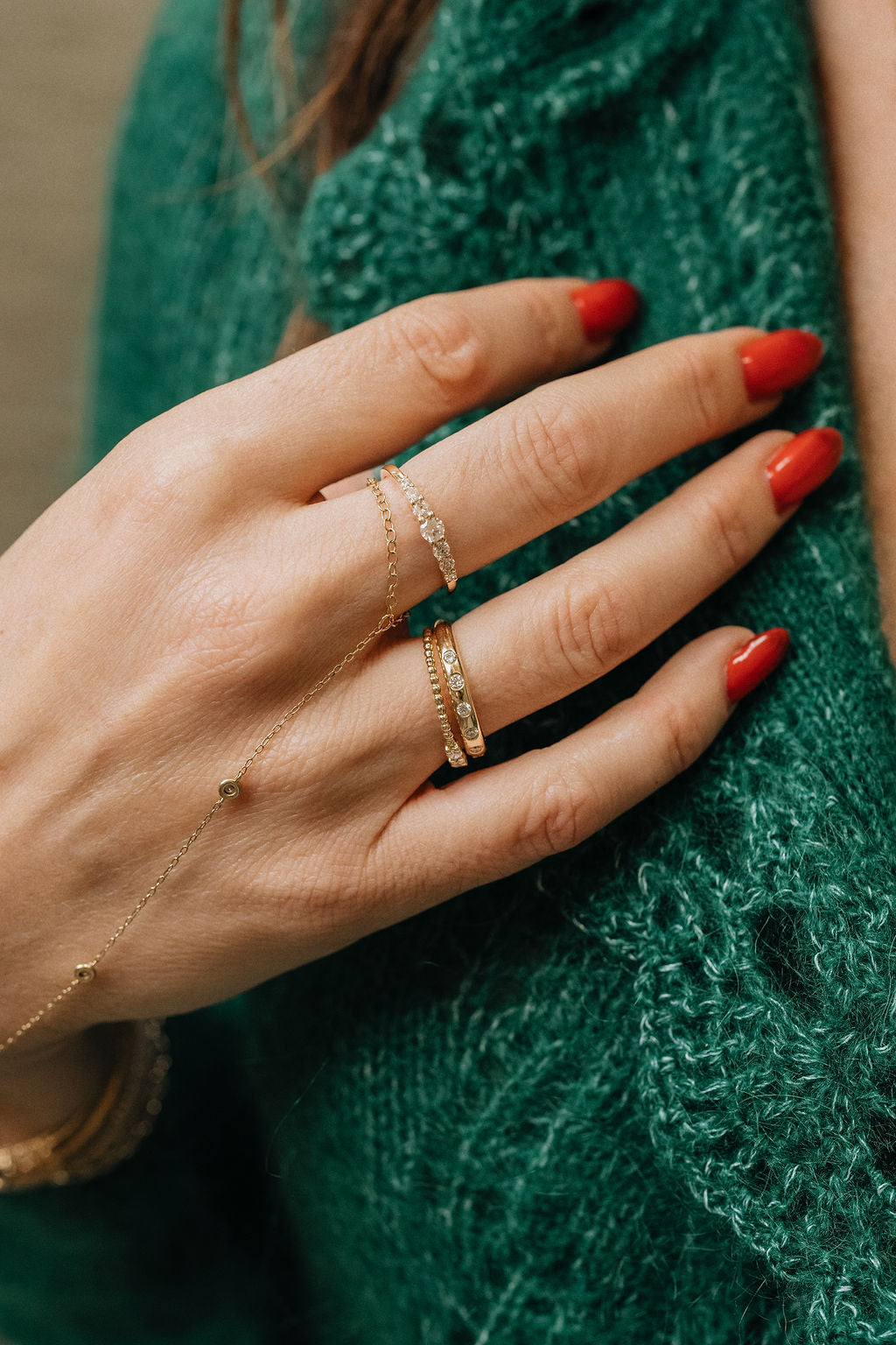 Lucky 7 Diamond Gypsy Stacking Ring-Rings-Mama Bijoux-[14kgold]-[diamonds]-[heirloom_quality]-MamaBijoux