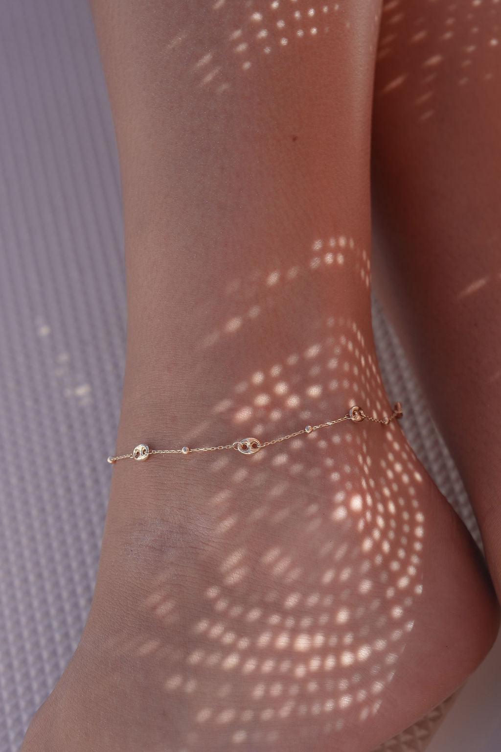 Mariner Chain Anklet-Anklets-Mama Bijoux-[14kgold]-[diamonds]-[heirloom_quality]-MamaBijoux