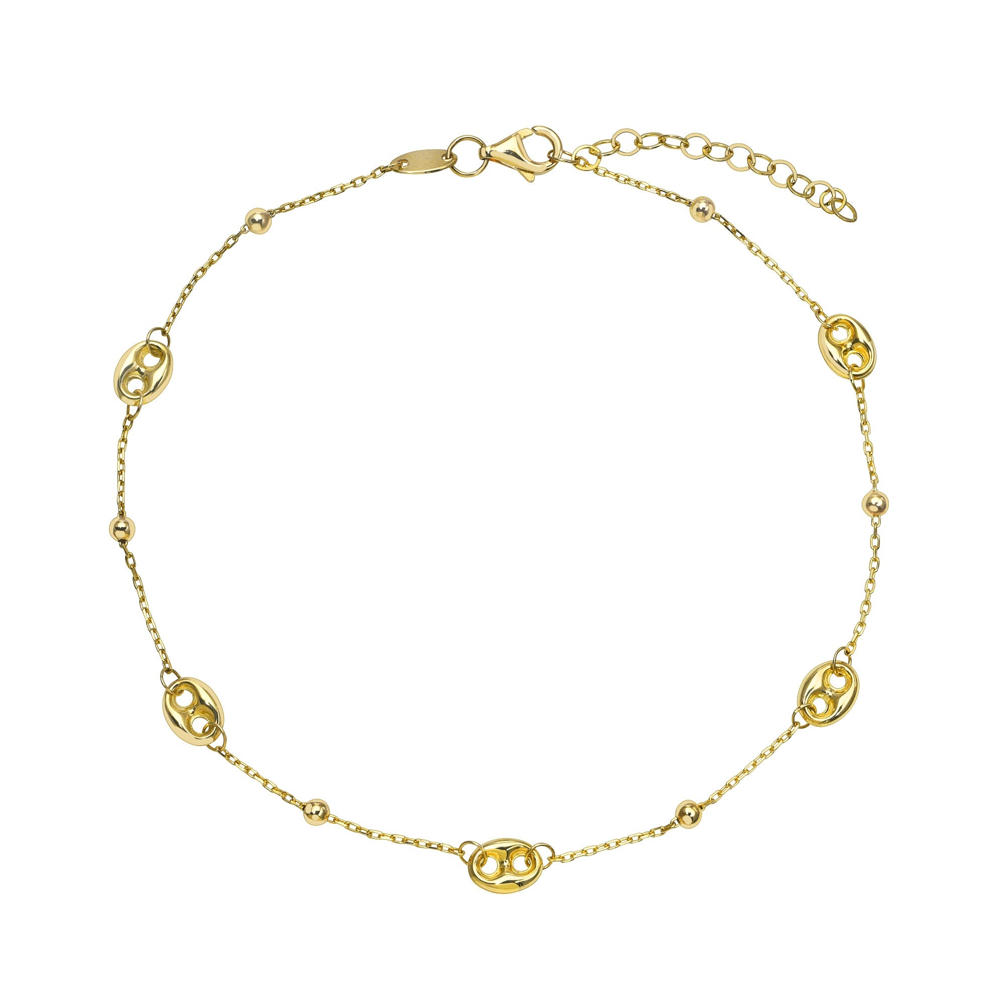 Mariner Chain Anklet-Anklets-Mama Bijoux-[14kgold]-[diamonds]-[heirloom_quality]-MamaBijoux