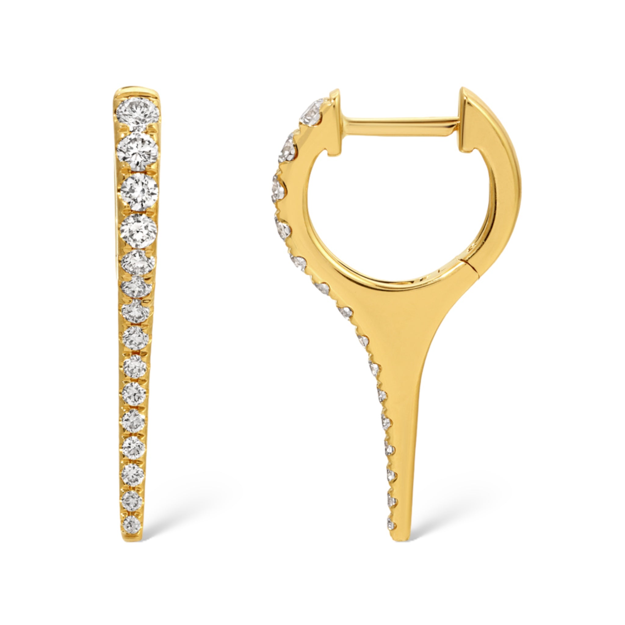 Mini Bijoux Needle Diamond Earrings-Earrings-Mama Bijoux-[14kgold]-[diamonds]-[heirloom_quality]-MamaBijoux