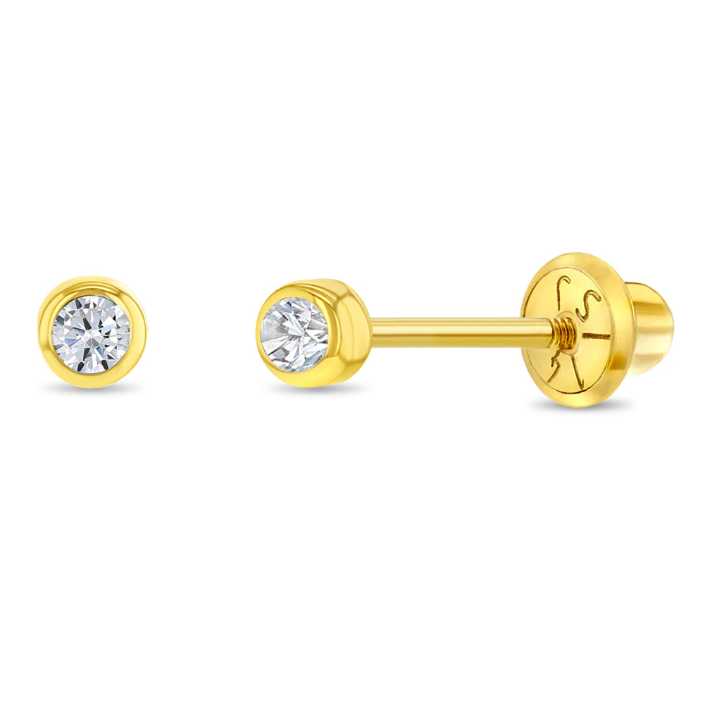 Mini Diamond Bezel Studs-Earrings-Mama Bijoux-[14kgold]-[diamonds]-[heirloom_quality]-MamaBijoux