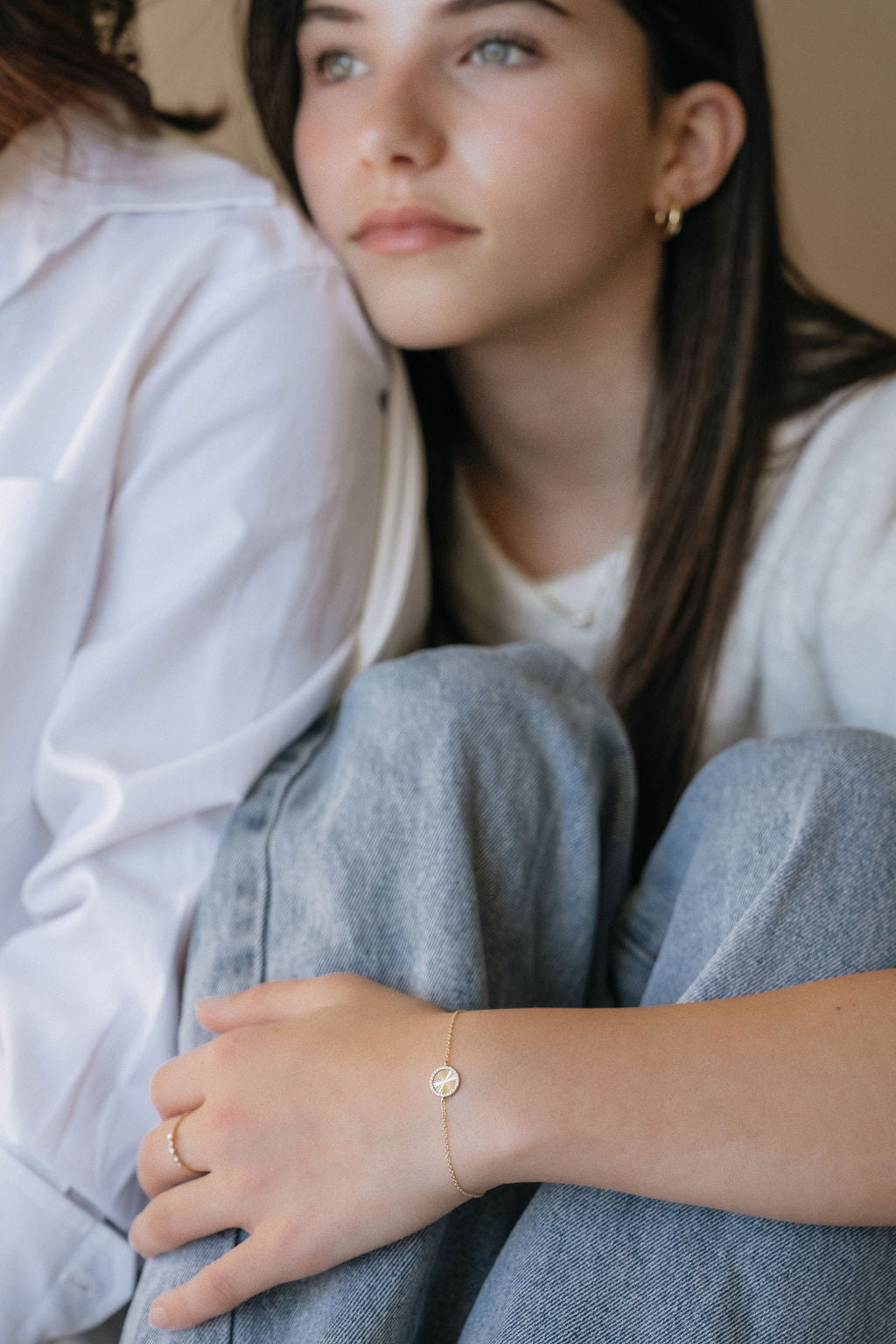 Mini Medallion Bracelet-Bracelets-Mama Bijoux-[14kgold]-[diamonds]-[heirloom_quality]-MamaBijoux