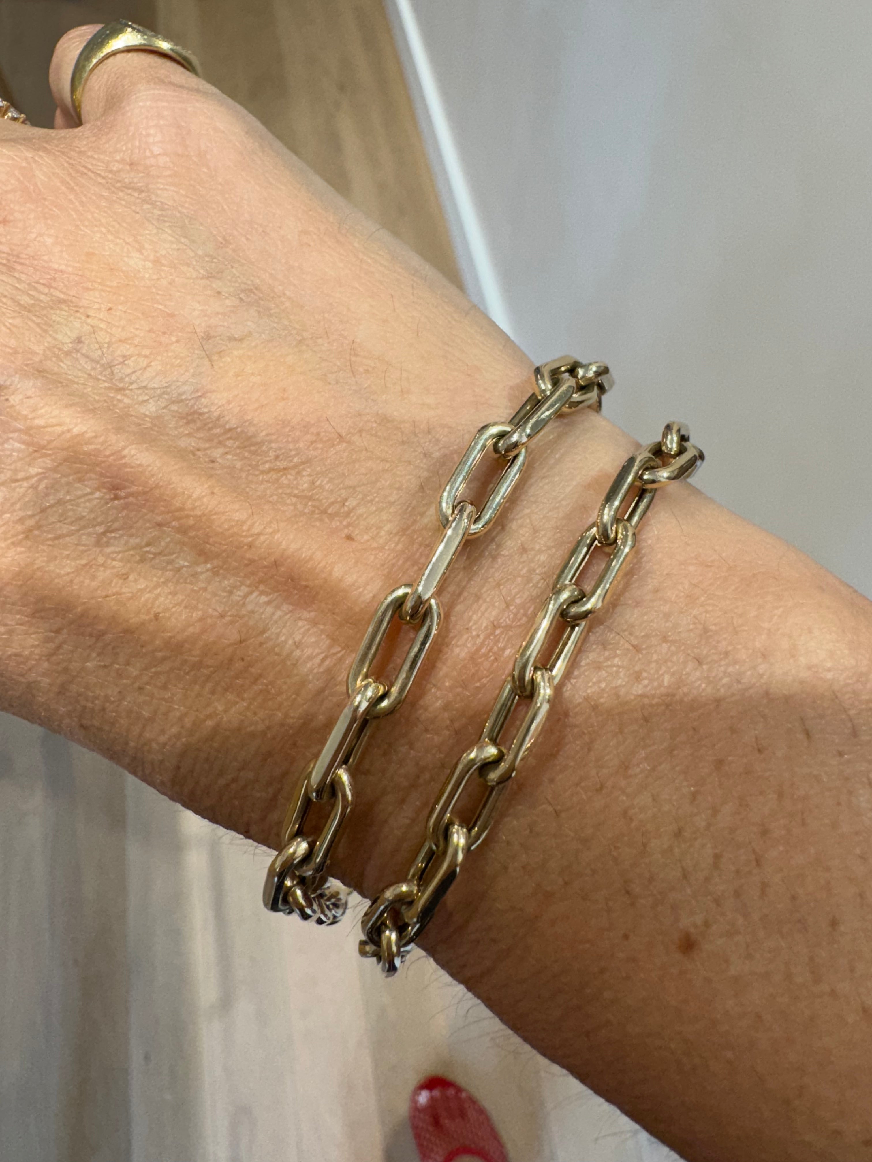 Mini Open Link Chain Bracelet-ShopMamaBijoux-[14kgold]-[diamonds]-[heirloom_quality]-MamaBijoux