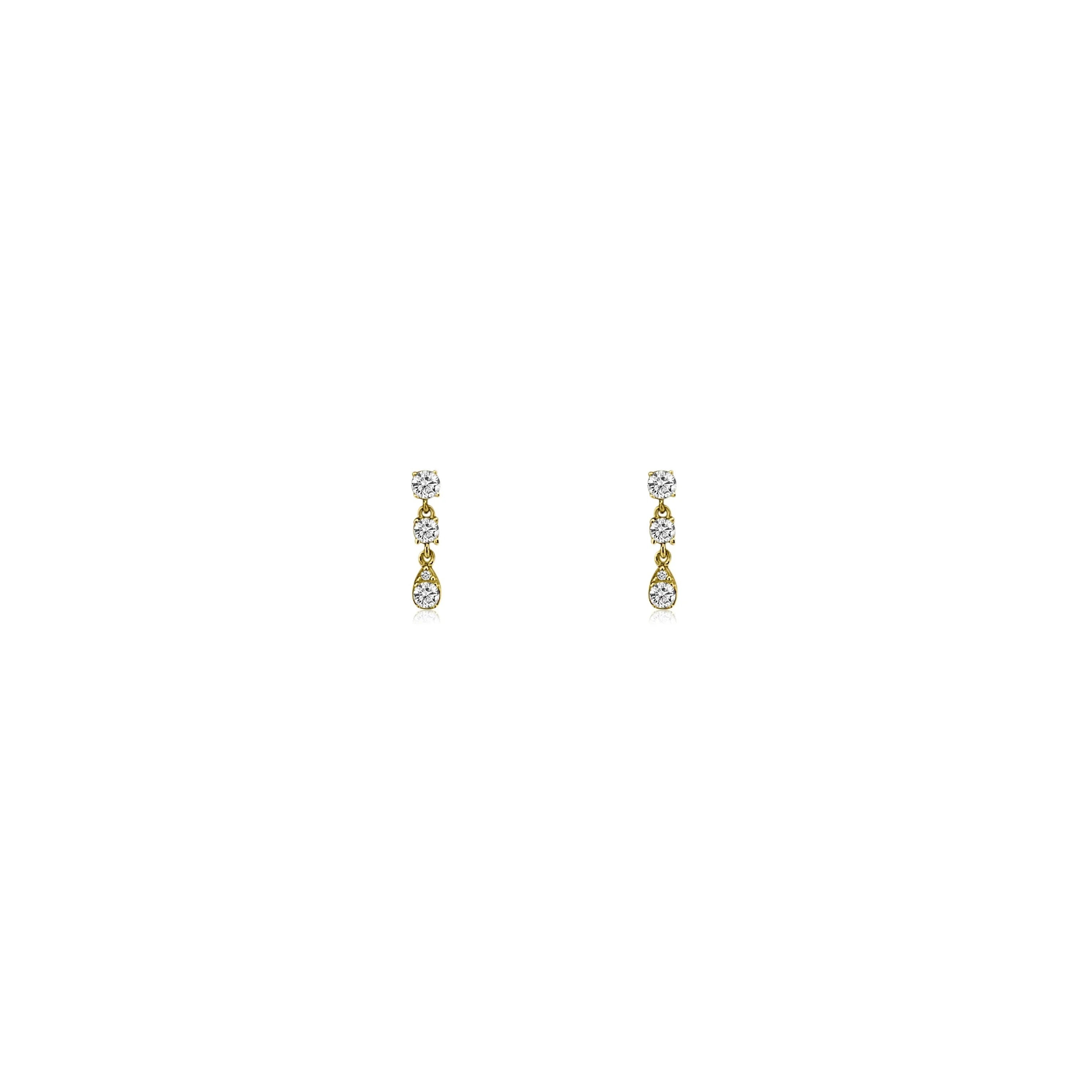 Mini Pear Drop Diamond Studs-Earrings-Mama Bijoux-[14kgold]-[diamonds]-[heirloom_quality]-MamaBijoux
