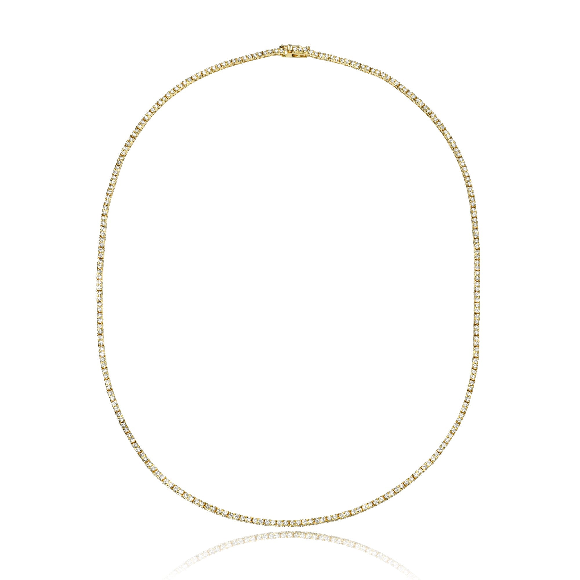 Mini Riviera Diamond Tennis Necklace-Necklaces-Mama Bijoux-[14kgold]-[diamonds]-[heirloom_quality]-MamaBijoux