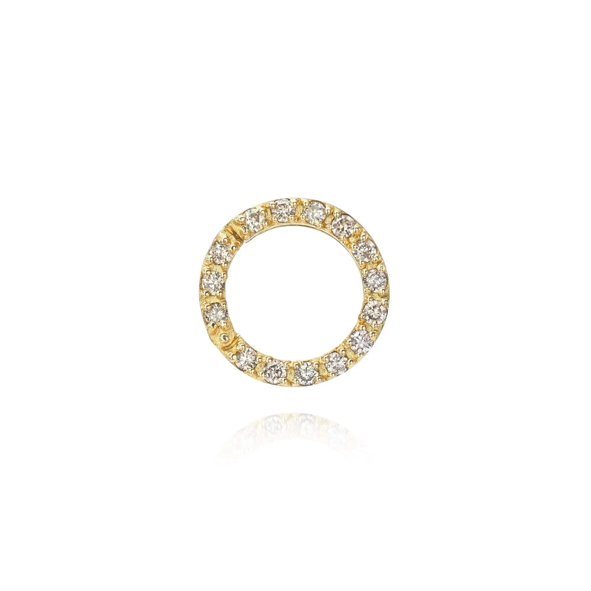 Mini Round Diamond Charm Enhancer-Charms & Pendants-Mama Bijoux-[14kgold]-[diamonds]-[heirloom_quality]-MamaBijoux