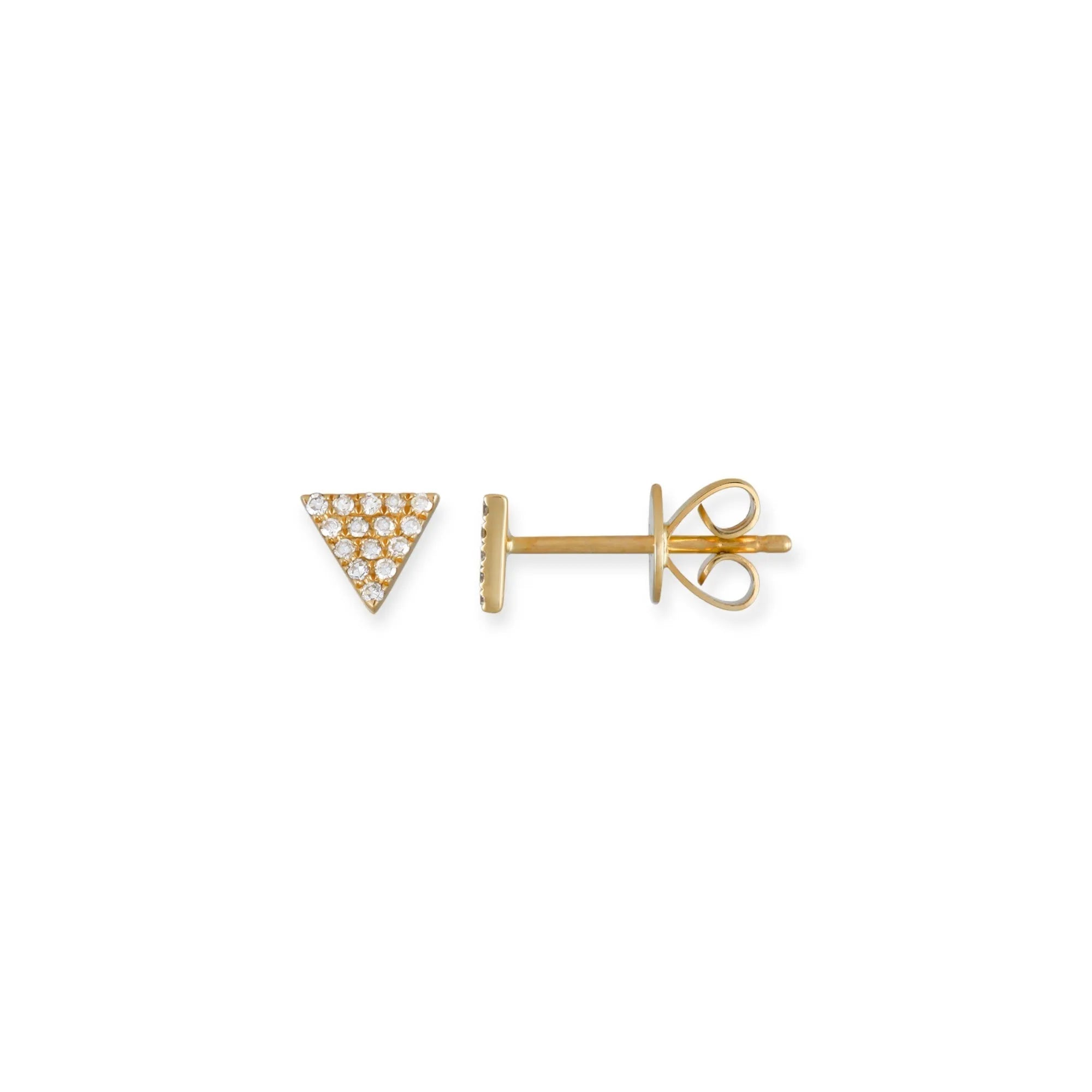 Mini Triangle Pavé Diamond Studs-Earrings-Mama Bijoux-[14kgold]-[diamonds]-[heirloom_quality]-MamaBijoux