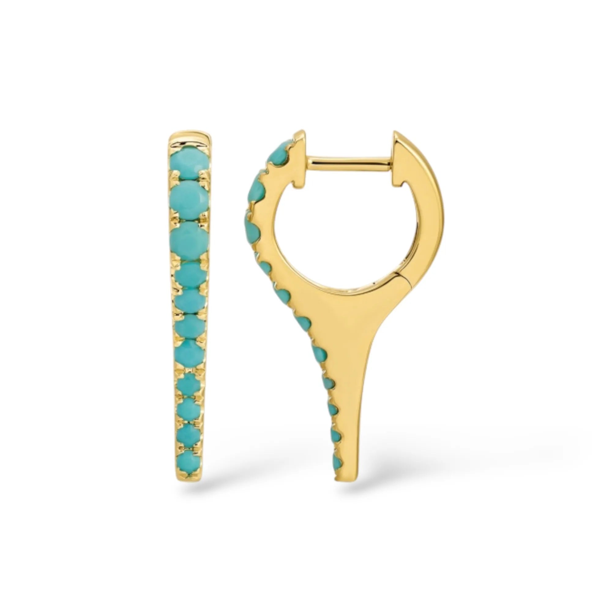 Bijoux Needle Turquoise Earrings-Earrings-Mama Bijoux