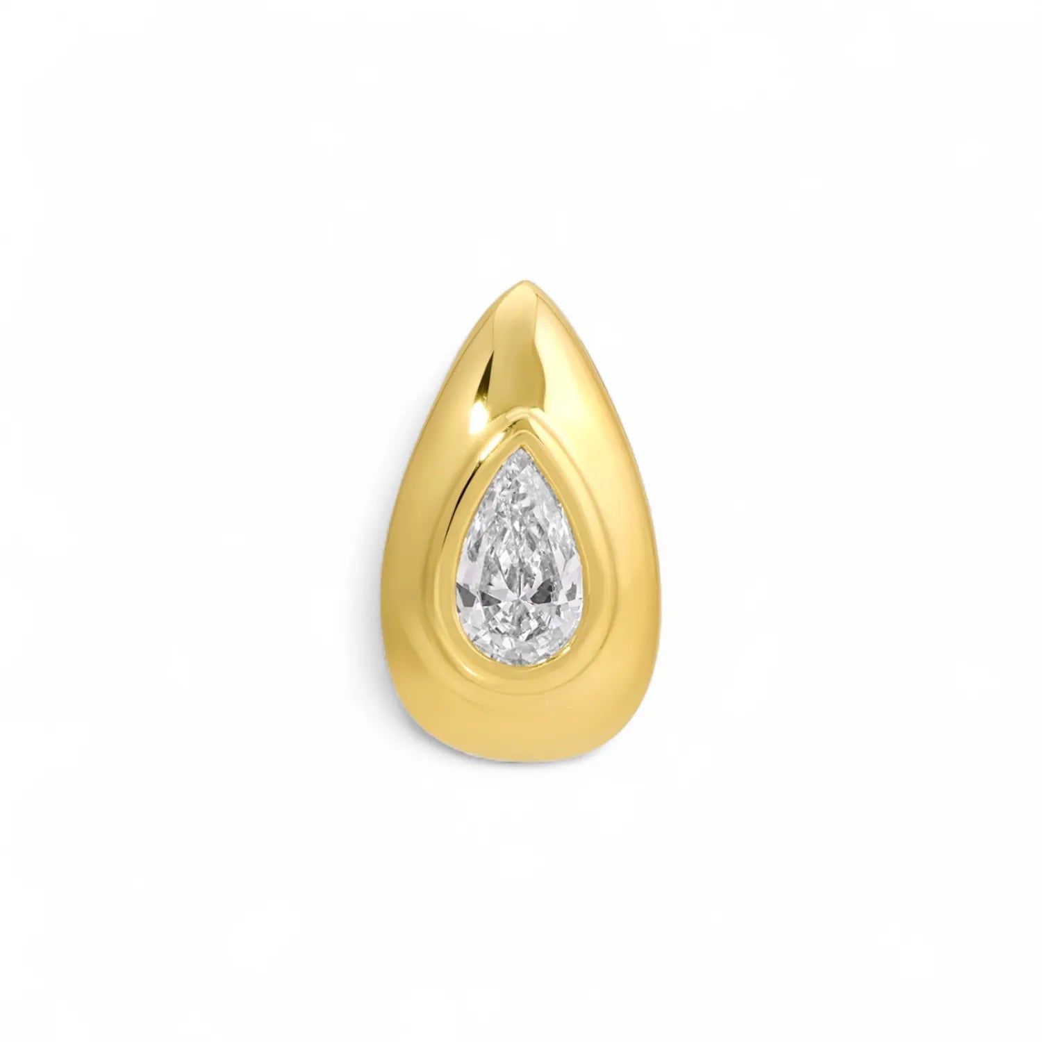 Mini Diamond Pear Bead Charm