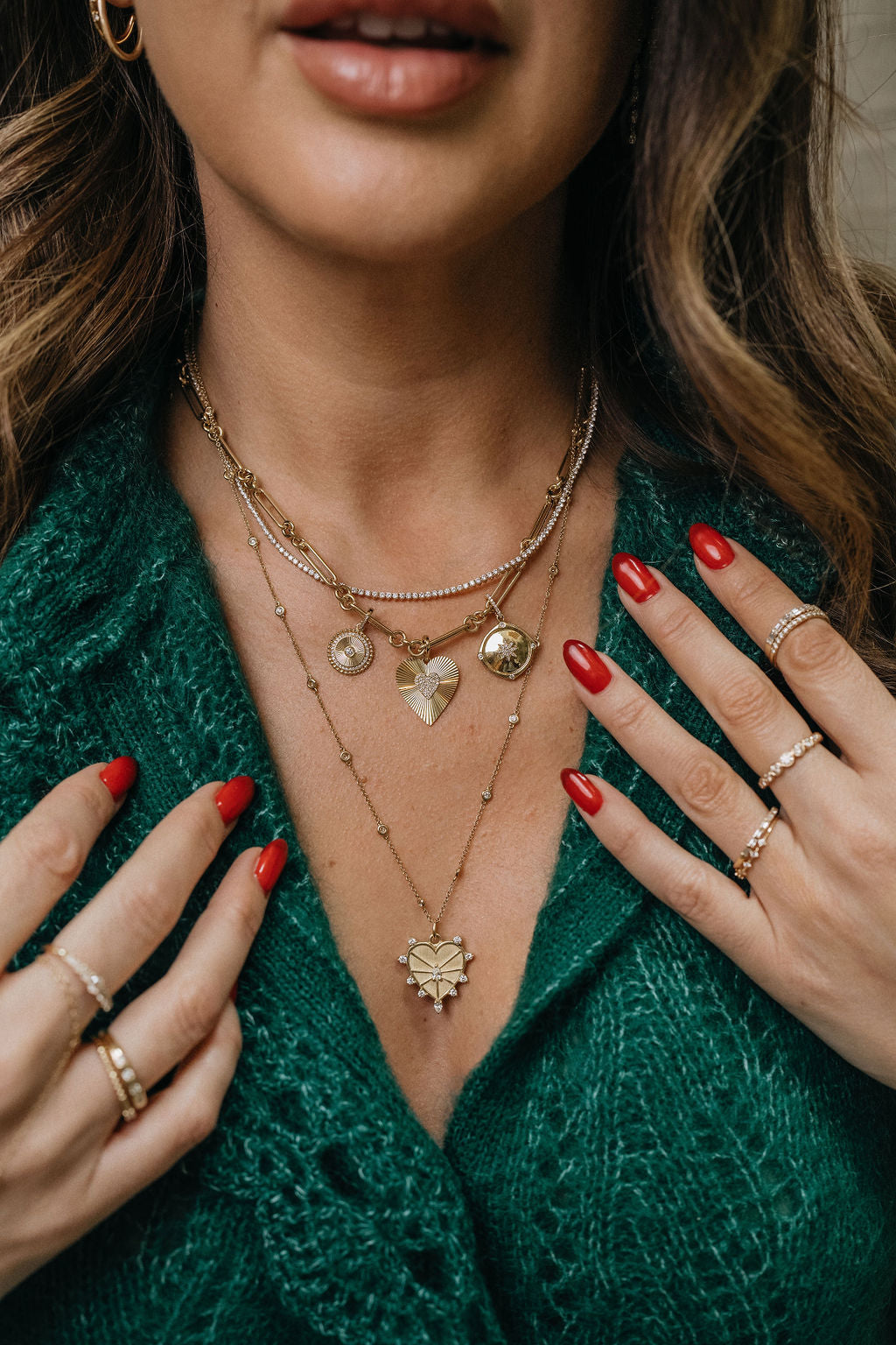 Mixed Round & Paperclip Chain Necklace-Necklaces-Mama Bijoux-[14kgold]-[diamonds]-[heirloom_quality]-MamaBijoux