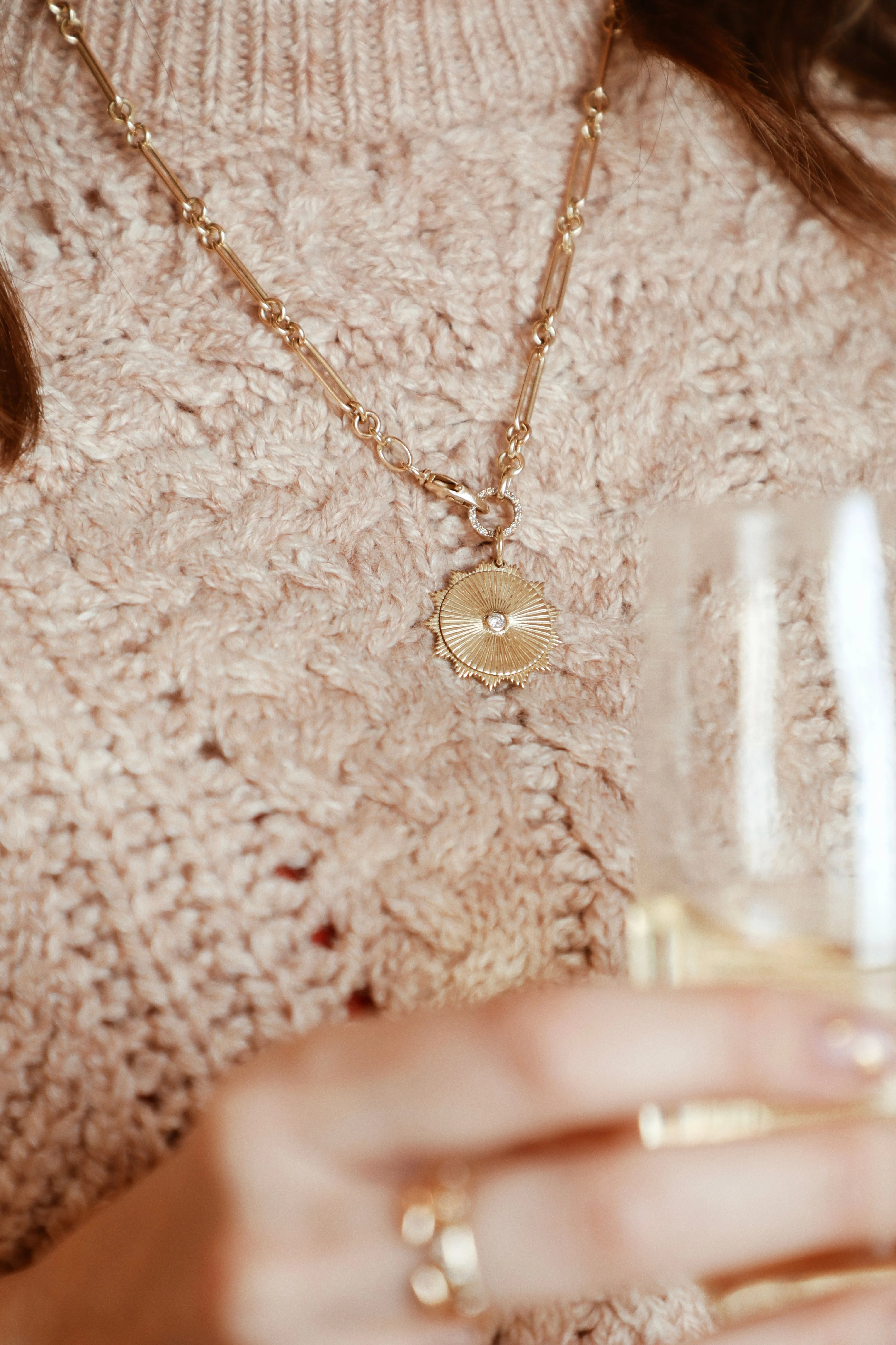 Mixed Round & Paperclip Chain Necklace-Necklaces-Mama Bijoux-[14kgold]-[diamonds]-[heirloom_quality]-MamaBijoux