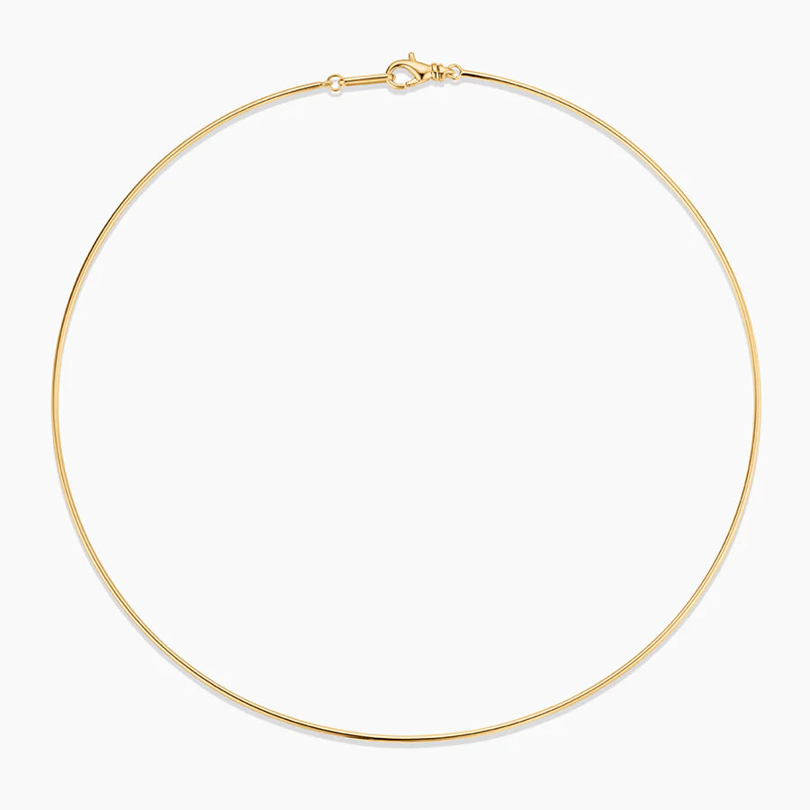 Monet delicate gold rope chain choker necklace worn on model