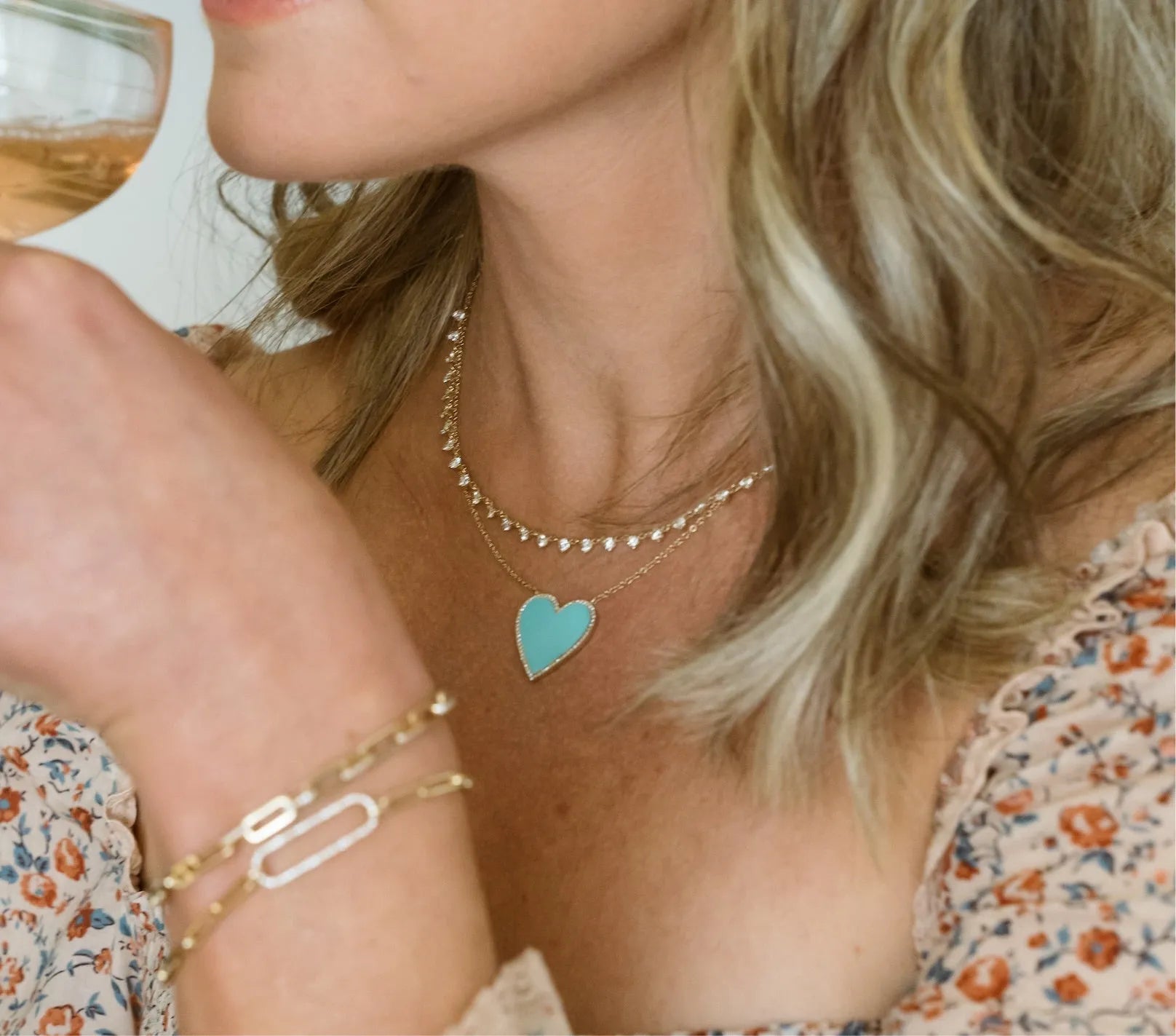 Oh So Pretty Diamond Necklace-Necklaces-Mama Bijoux-[14kgold]-[diamonds]-[heirloom_quality]-MamaBijoux