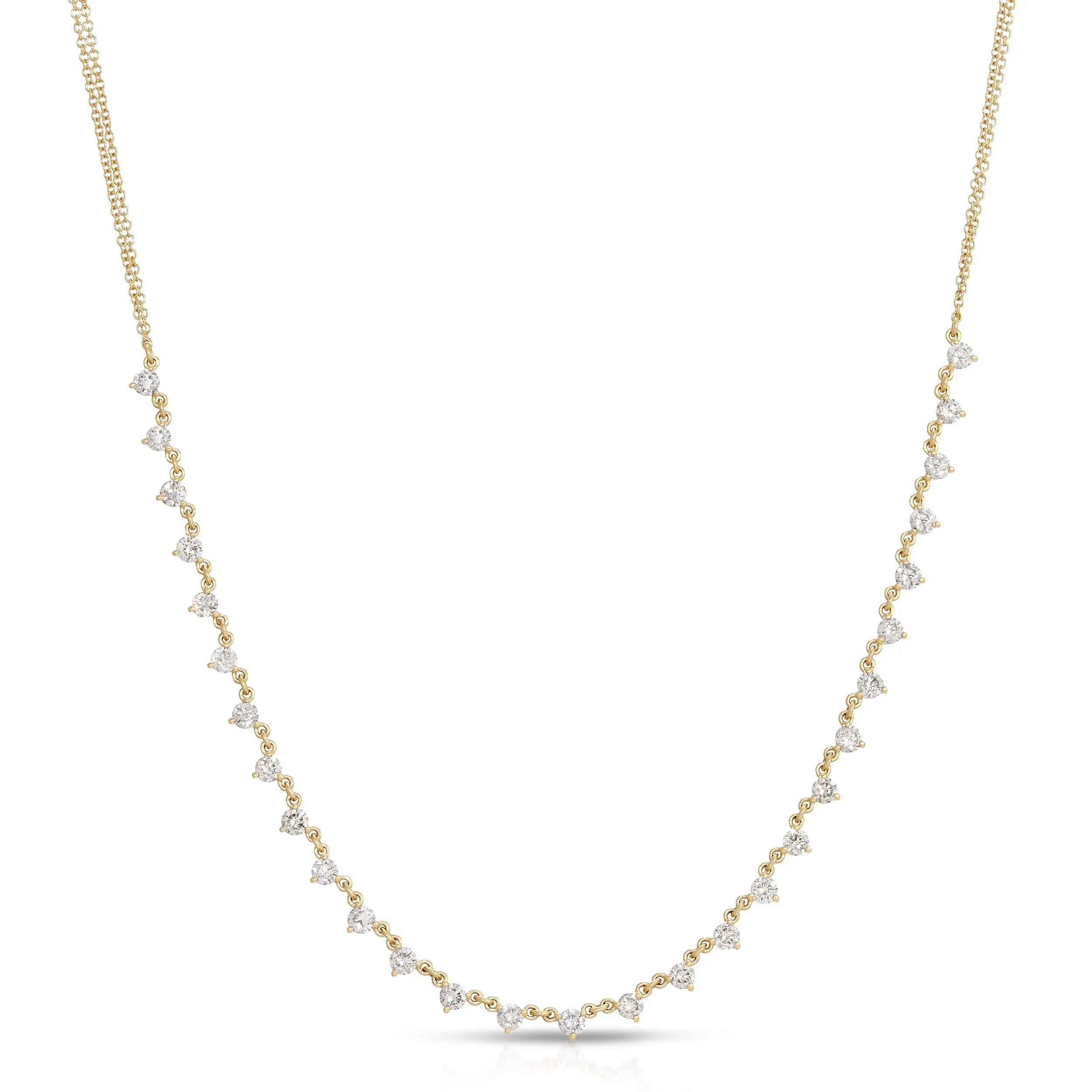 Oh So Pretty Diamond Necklace-Necklaces-Mama Bijoux-[14kgold]-[diamonds]-[heirloom_quality]-MamaBijoux